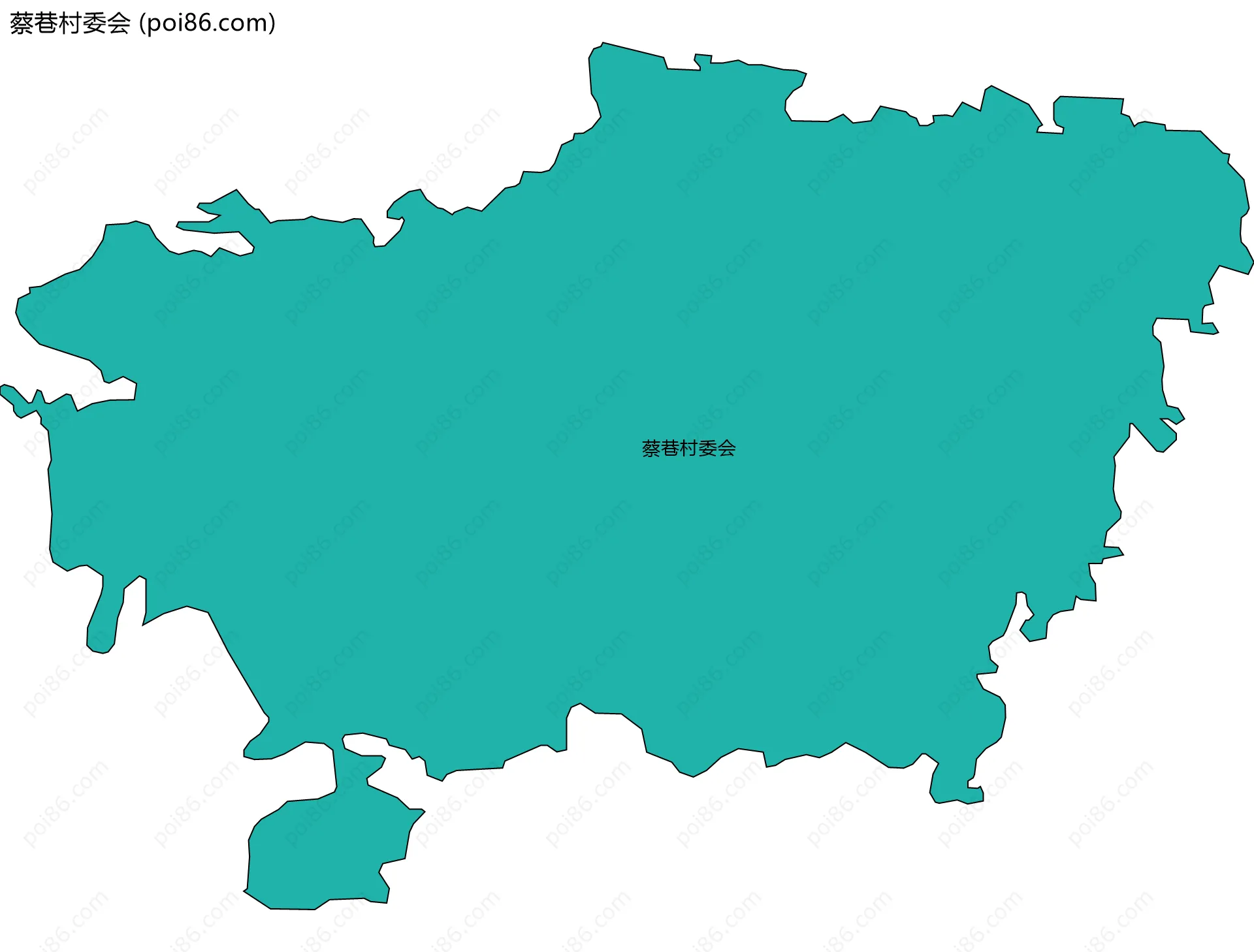 蔡巷村委会边界地图