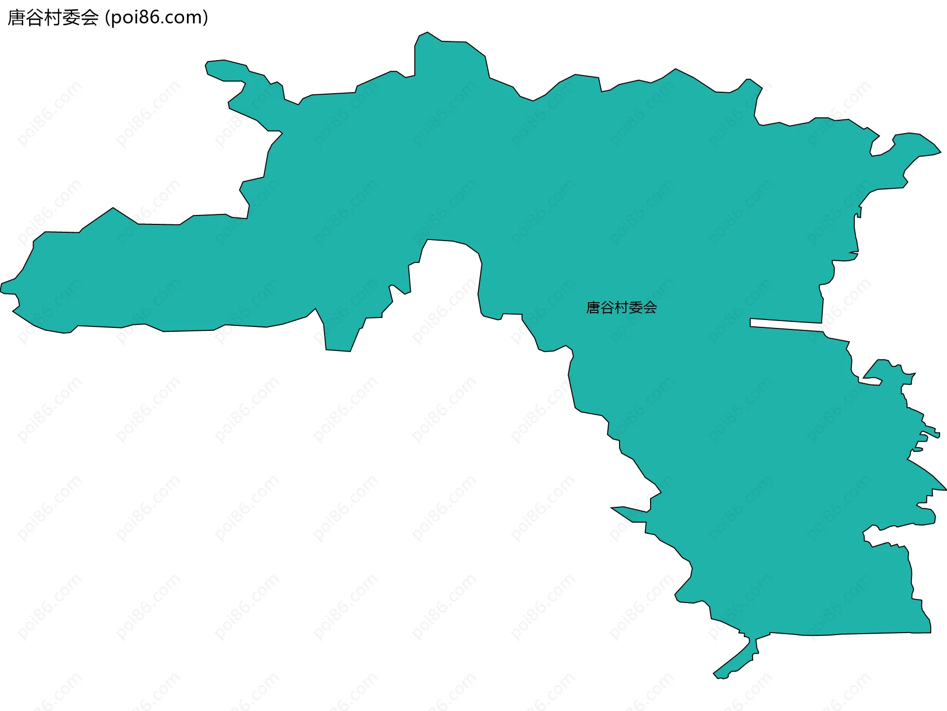 唐谷村委会边界地图