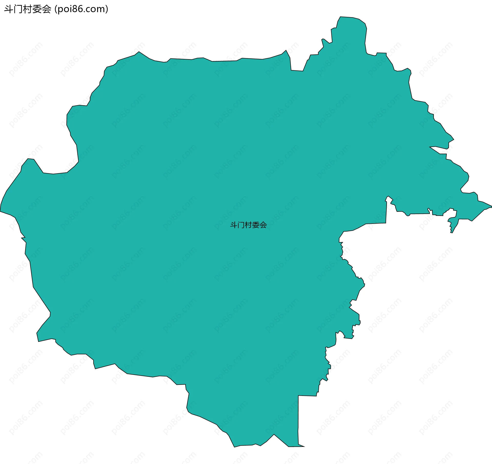 斗门村委会边界地图