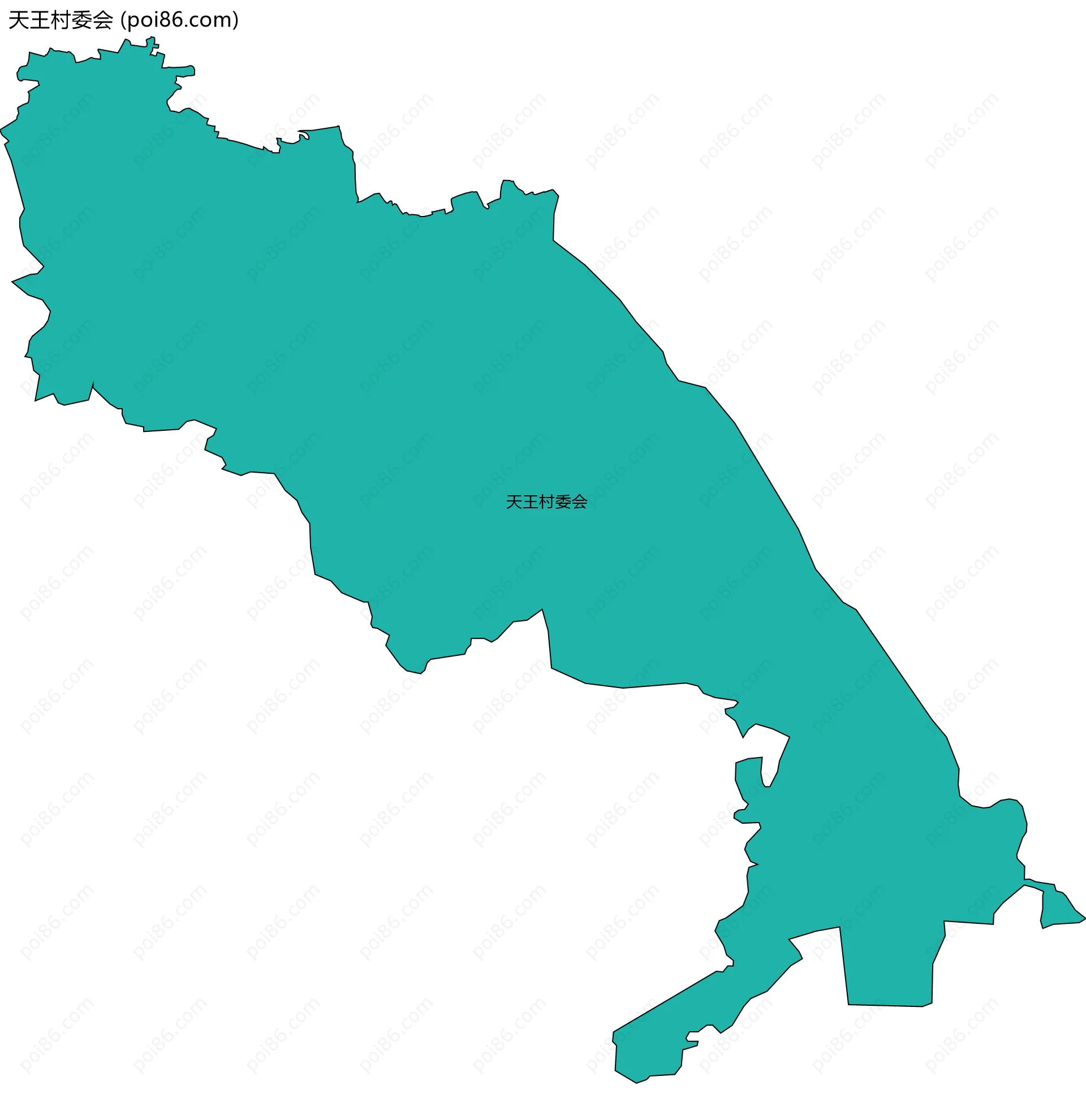 天王村委会边界地图