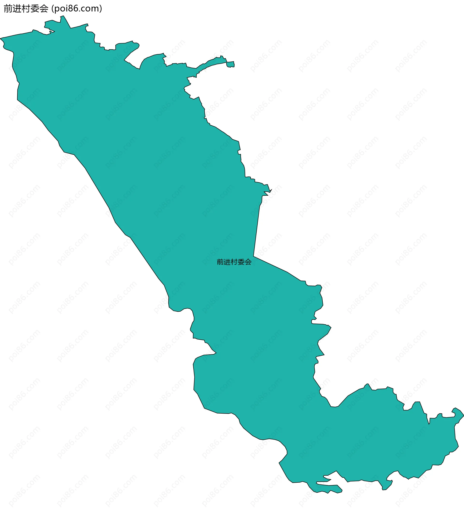 前进村委会边界地图