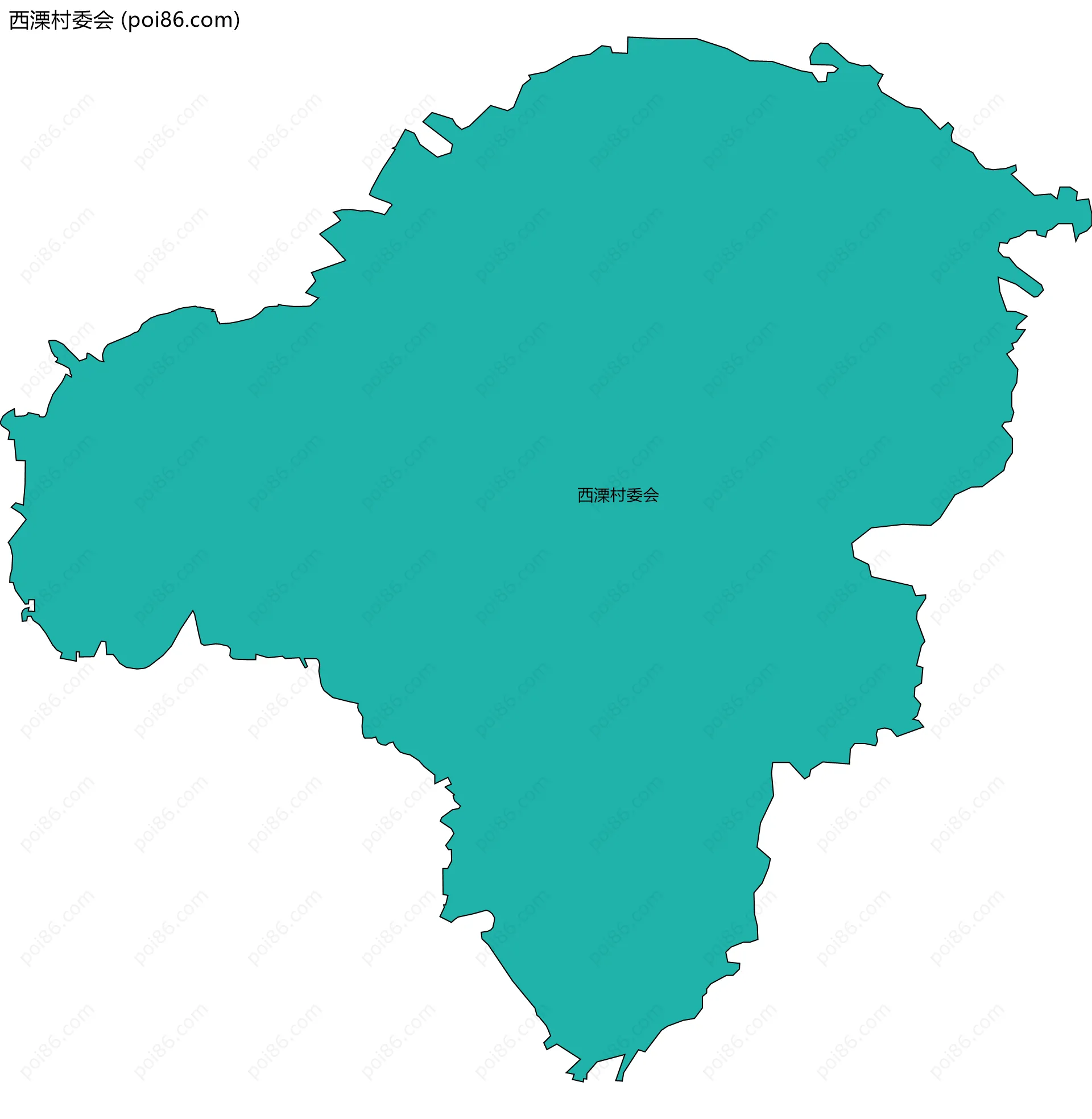 西溧村委会边界地图