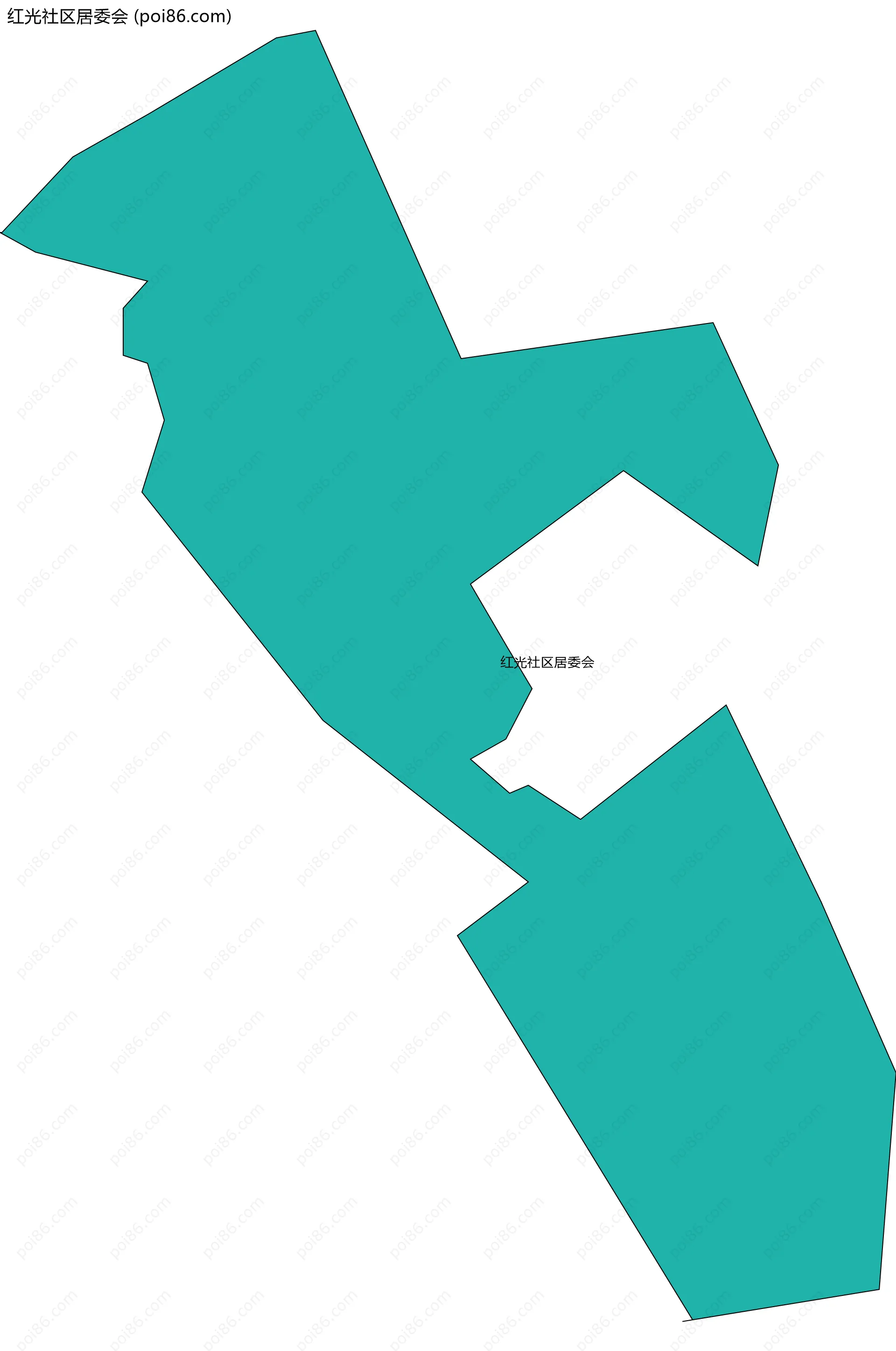 红光社区居委会边界地图