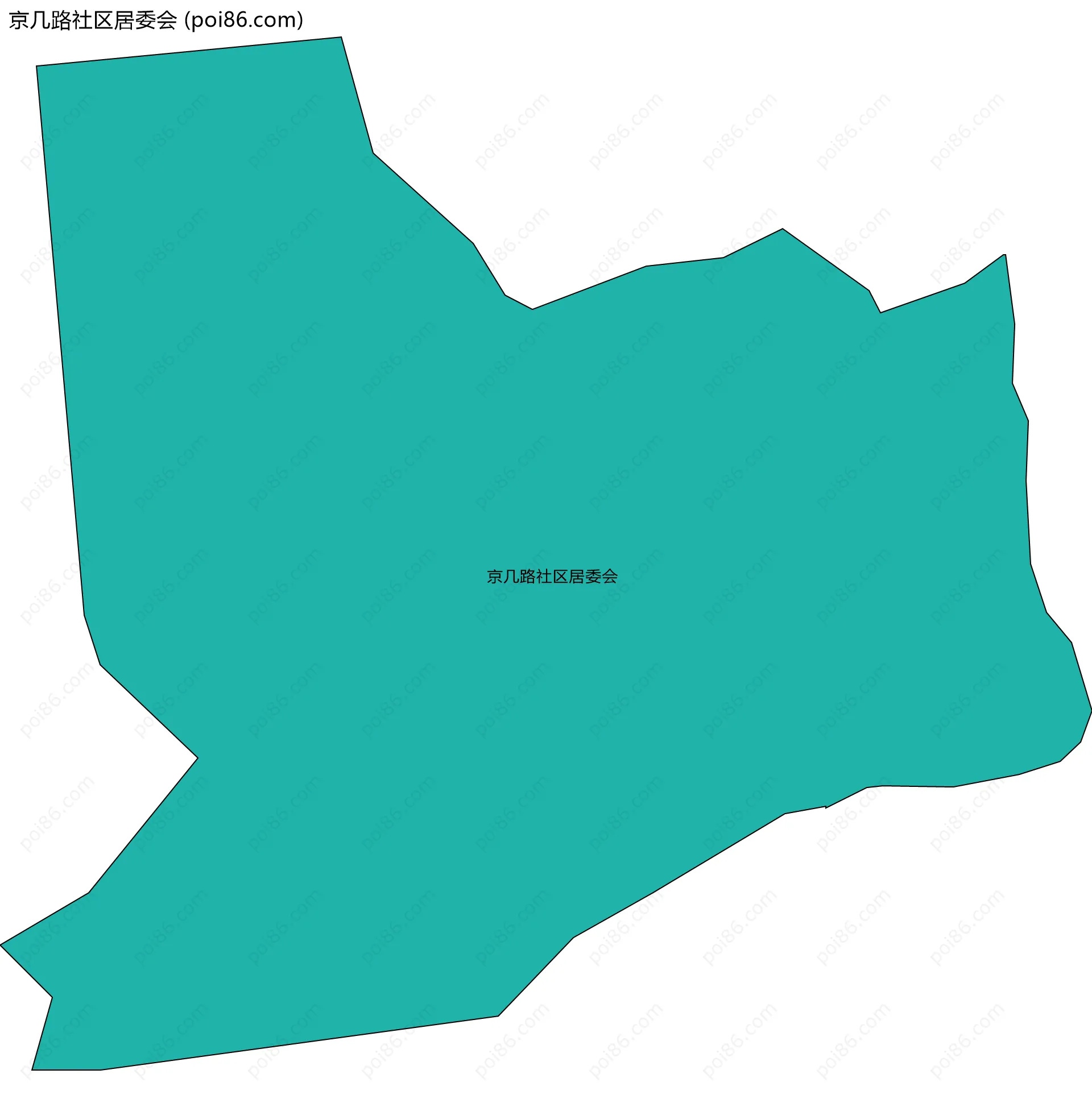 京几路社区居委会边界地图