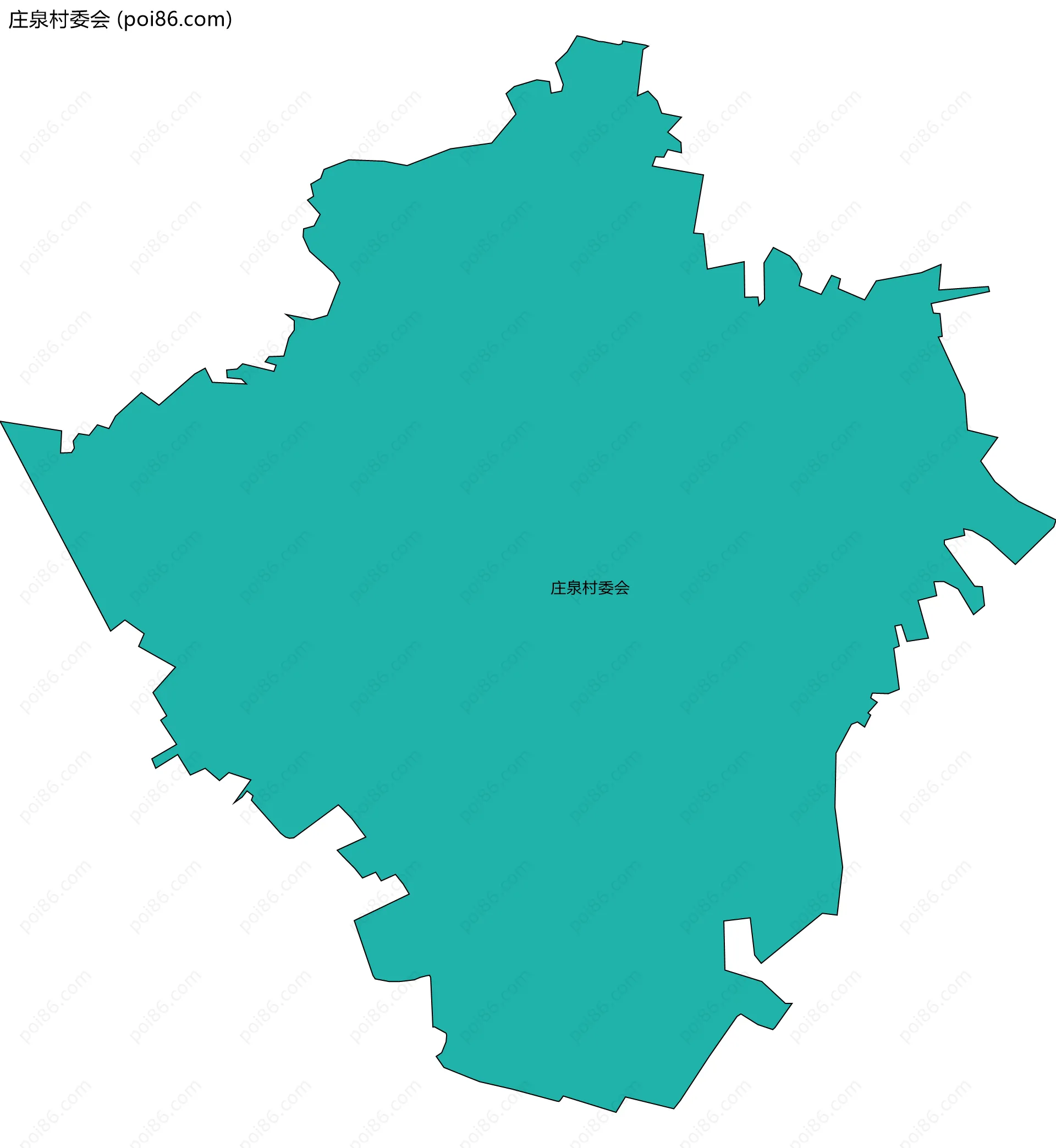 庄泉村委会边界地图