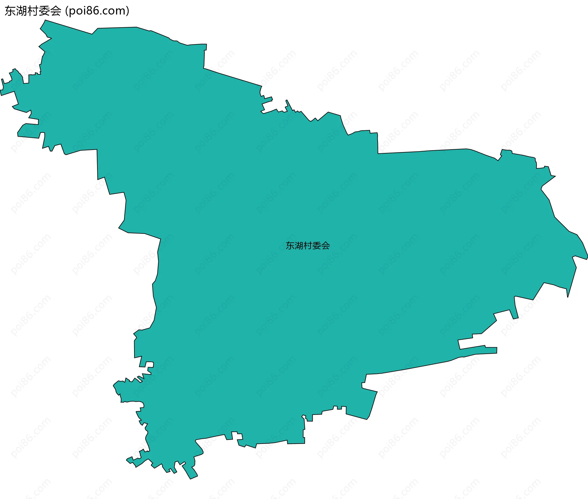 东湖村委会边界地图