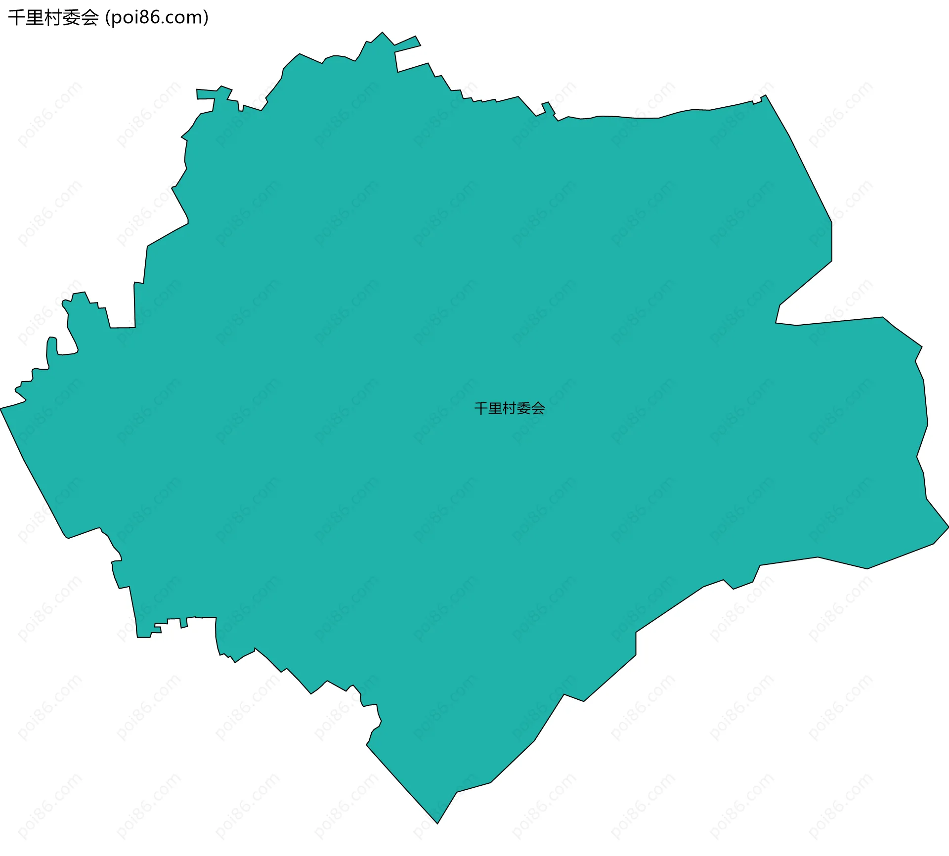 千里村委会边界地图