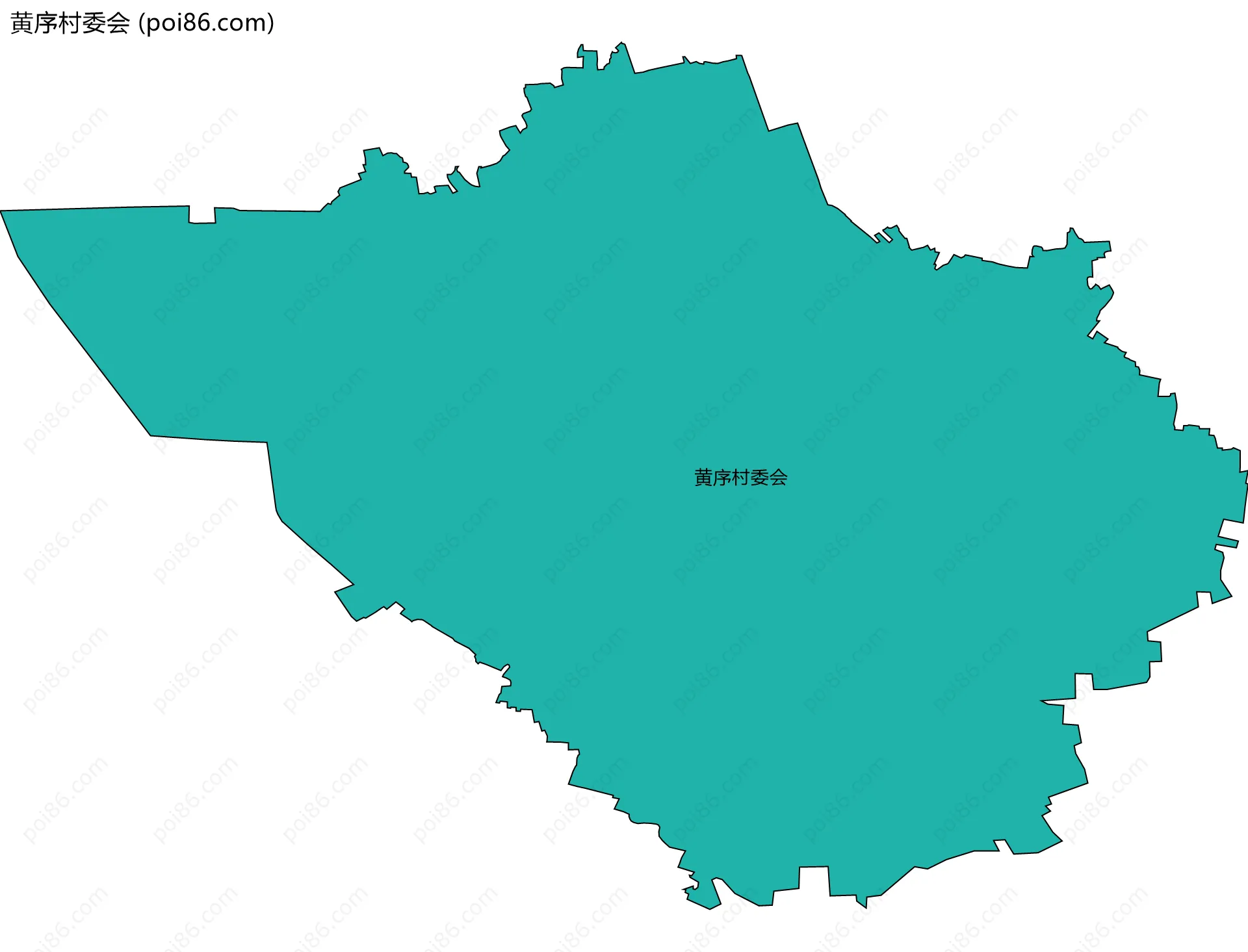 黄序村委会边界地图