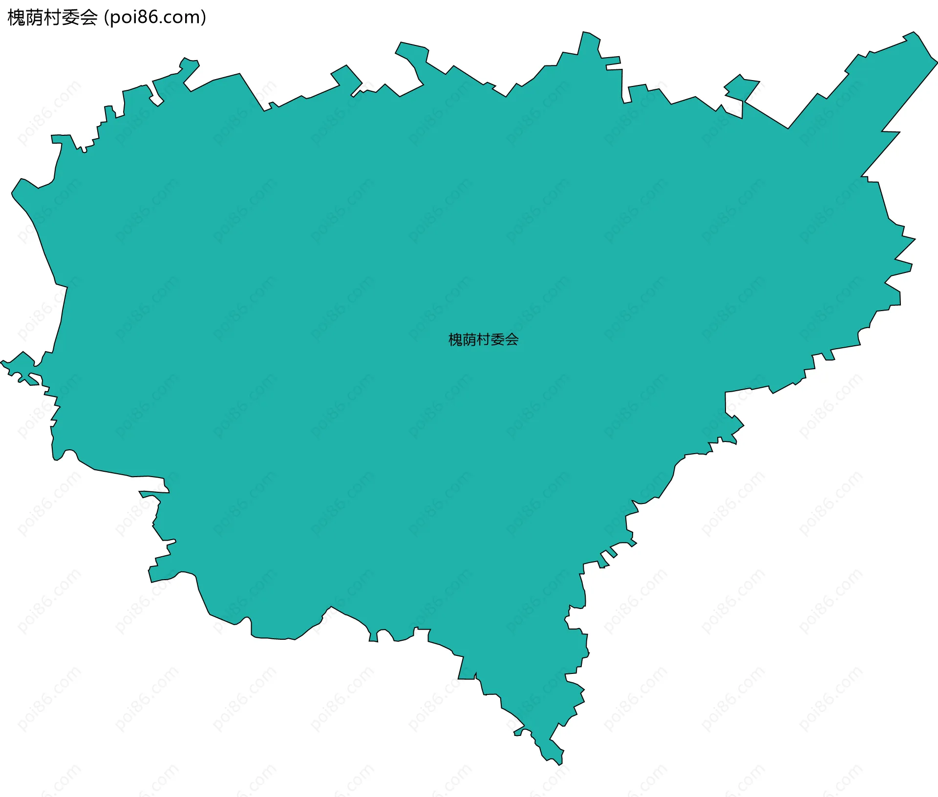 槐荫村委会边界地图