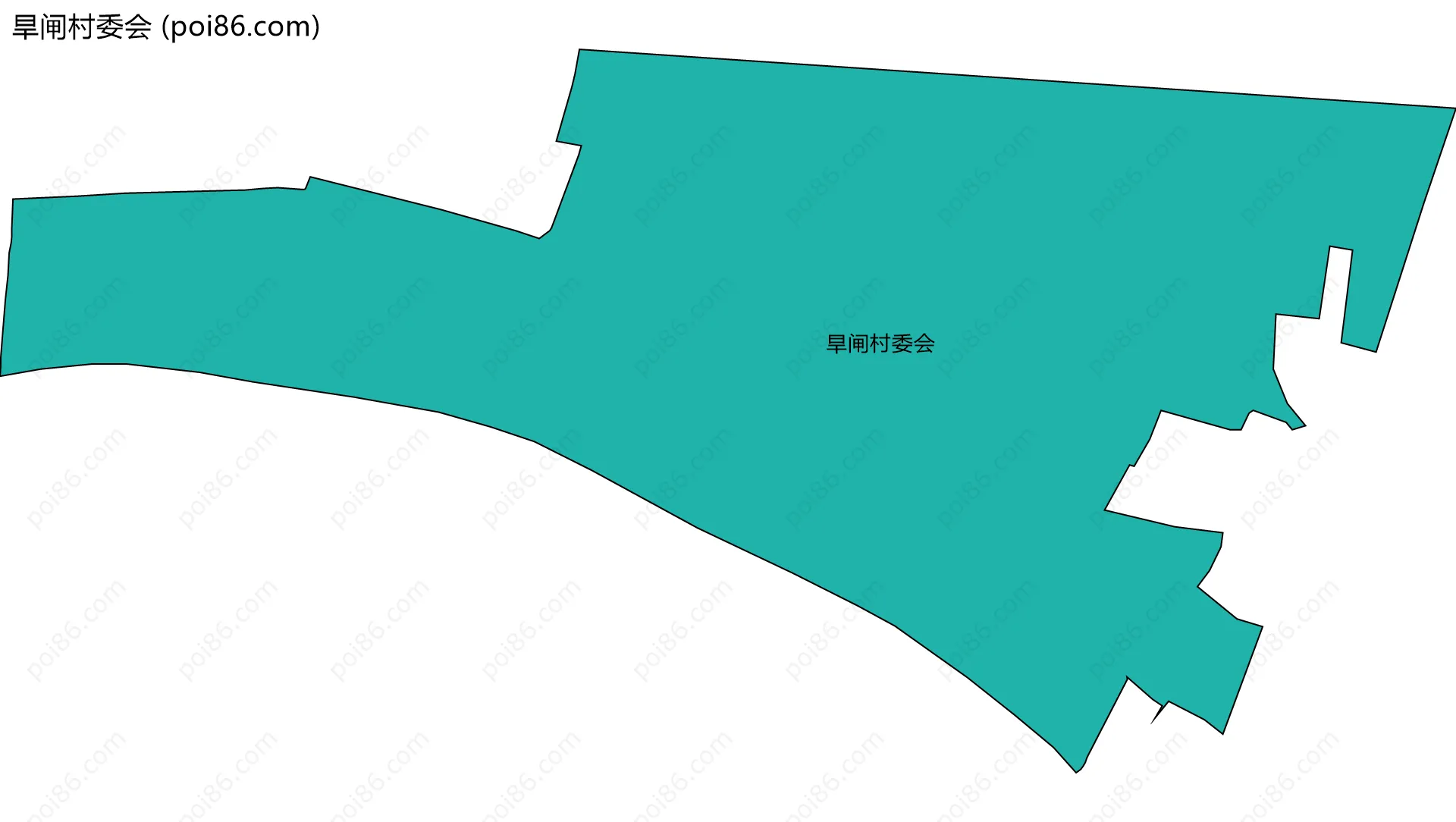 旱闸村委会边界地图