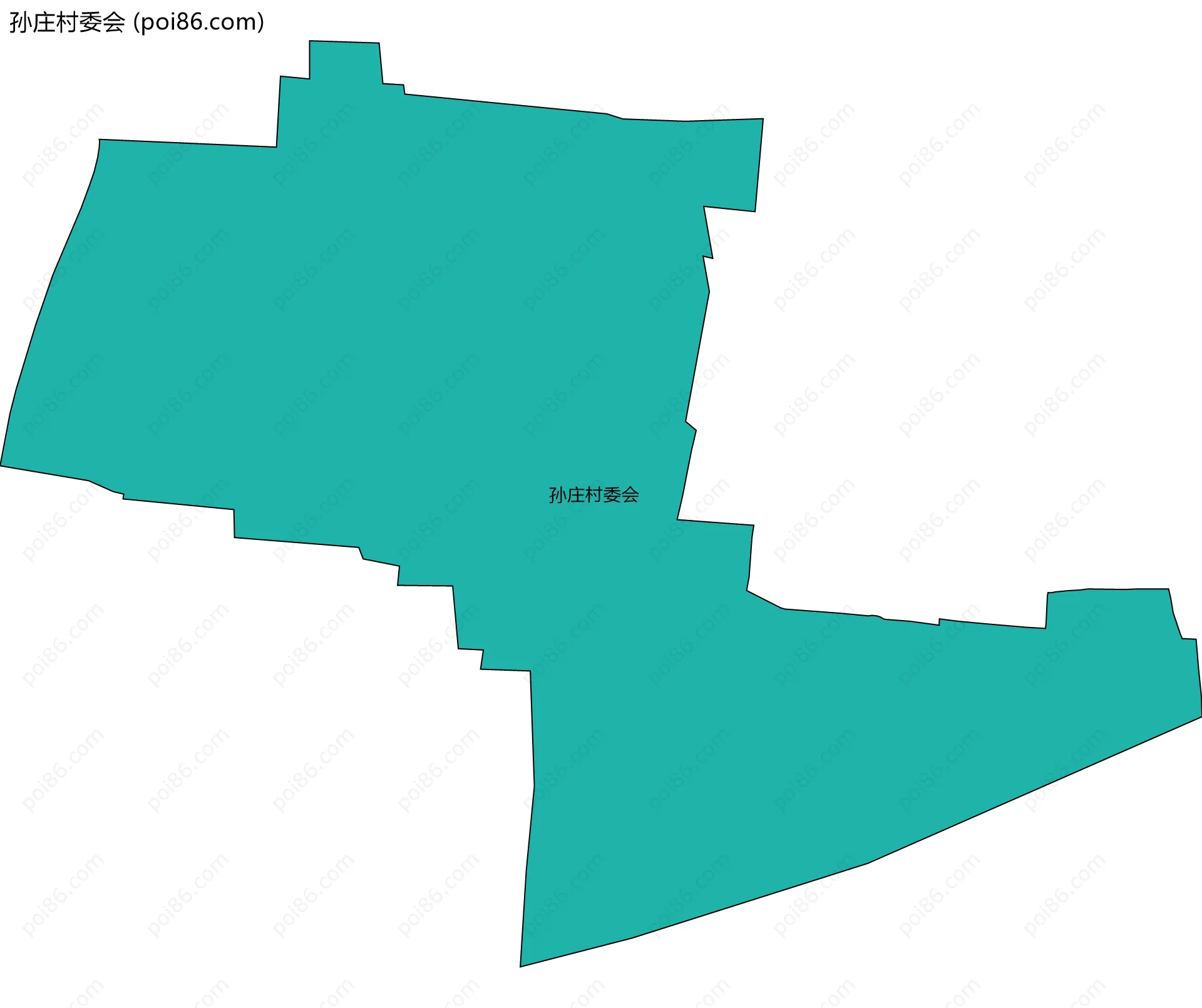 孙庄村委会边界地图