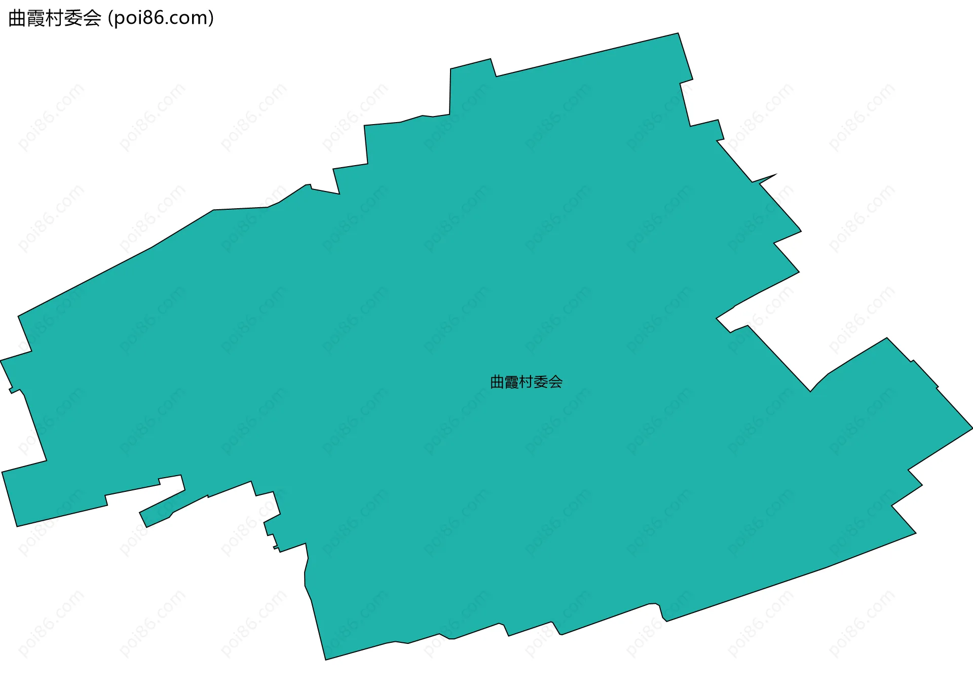 曲霞村委会边界地图