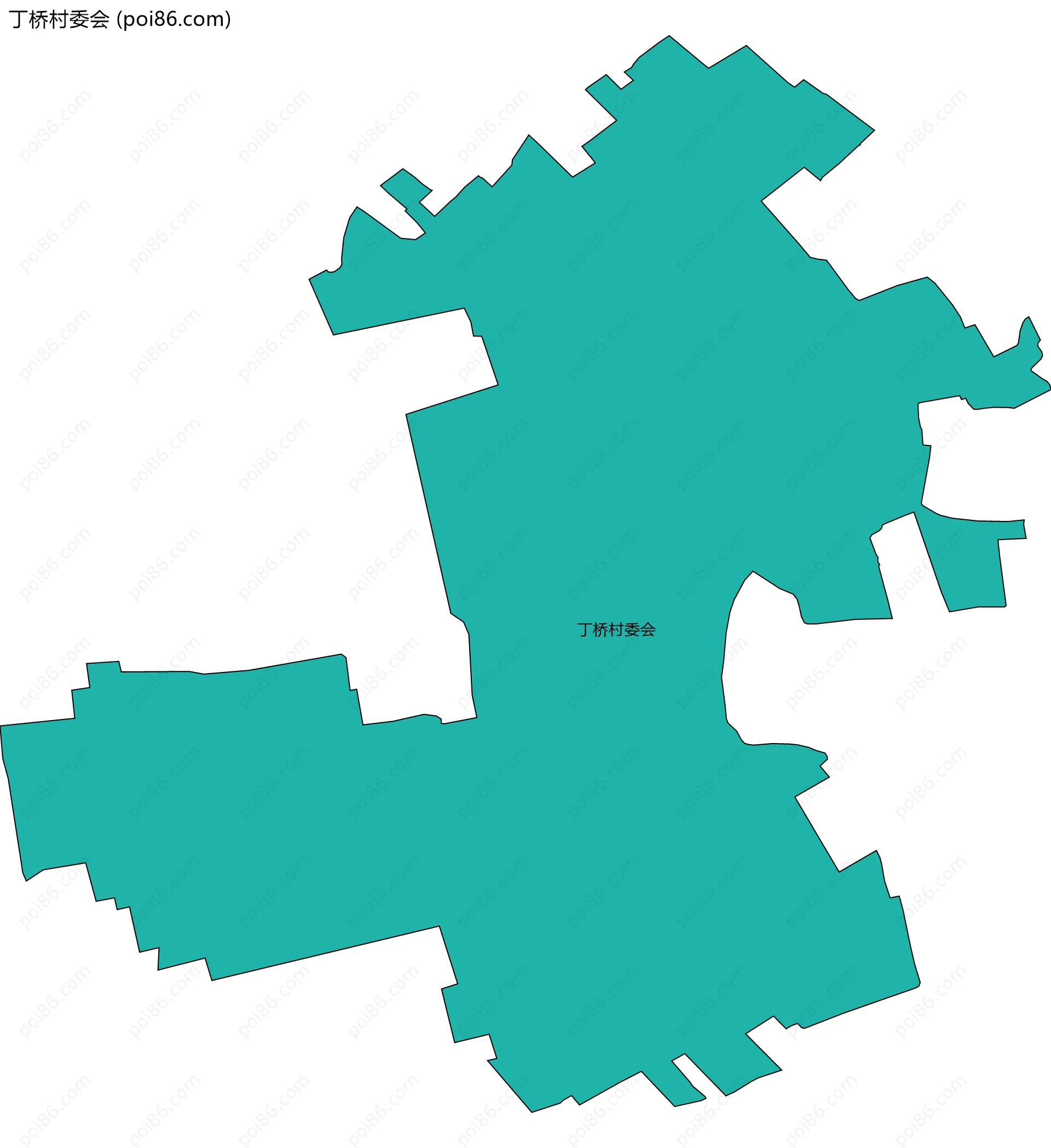 丁桥村委会边界地图