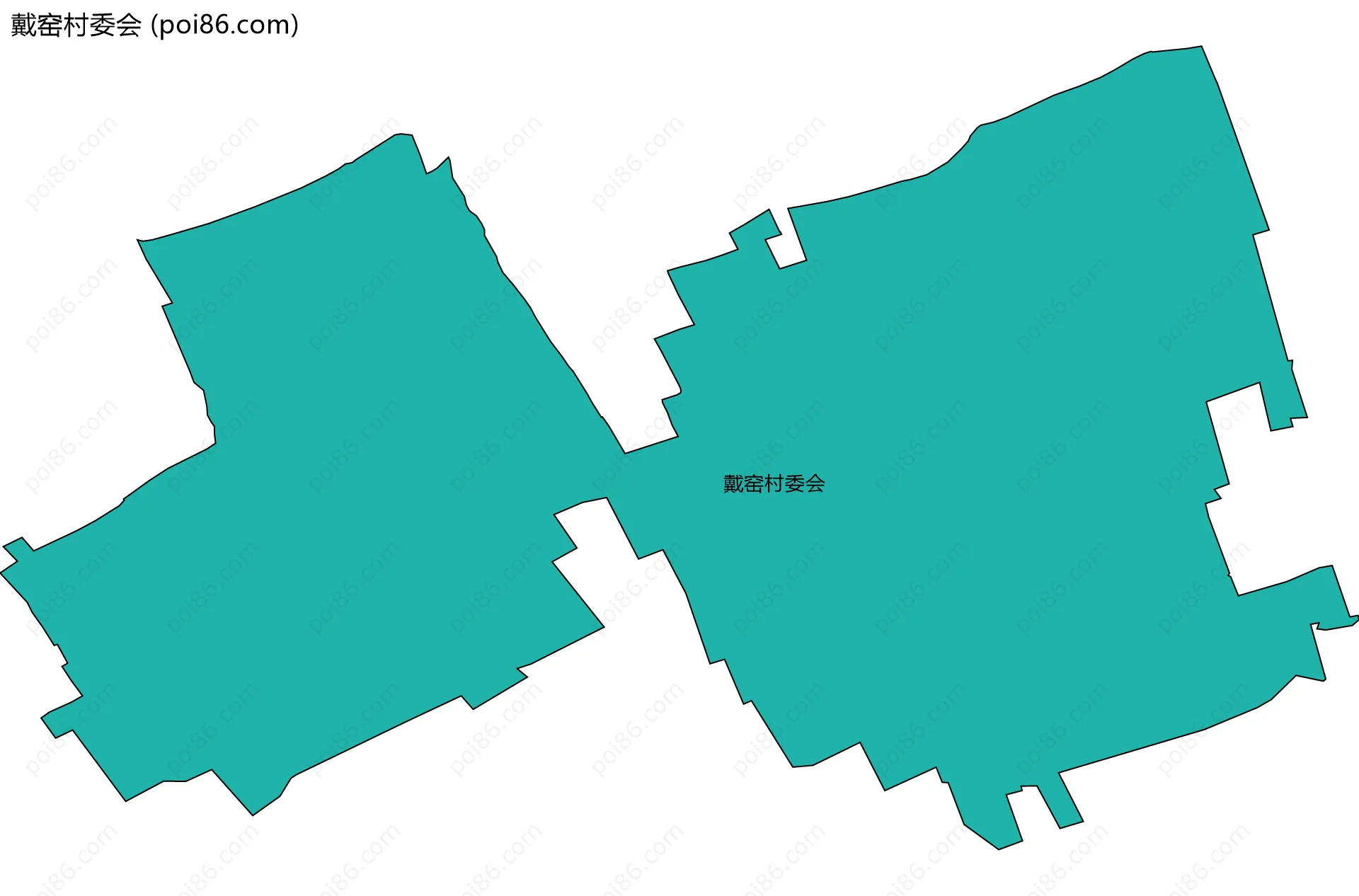 戴窑村委会边界地图