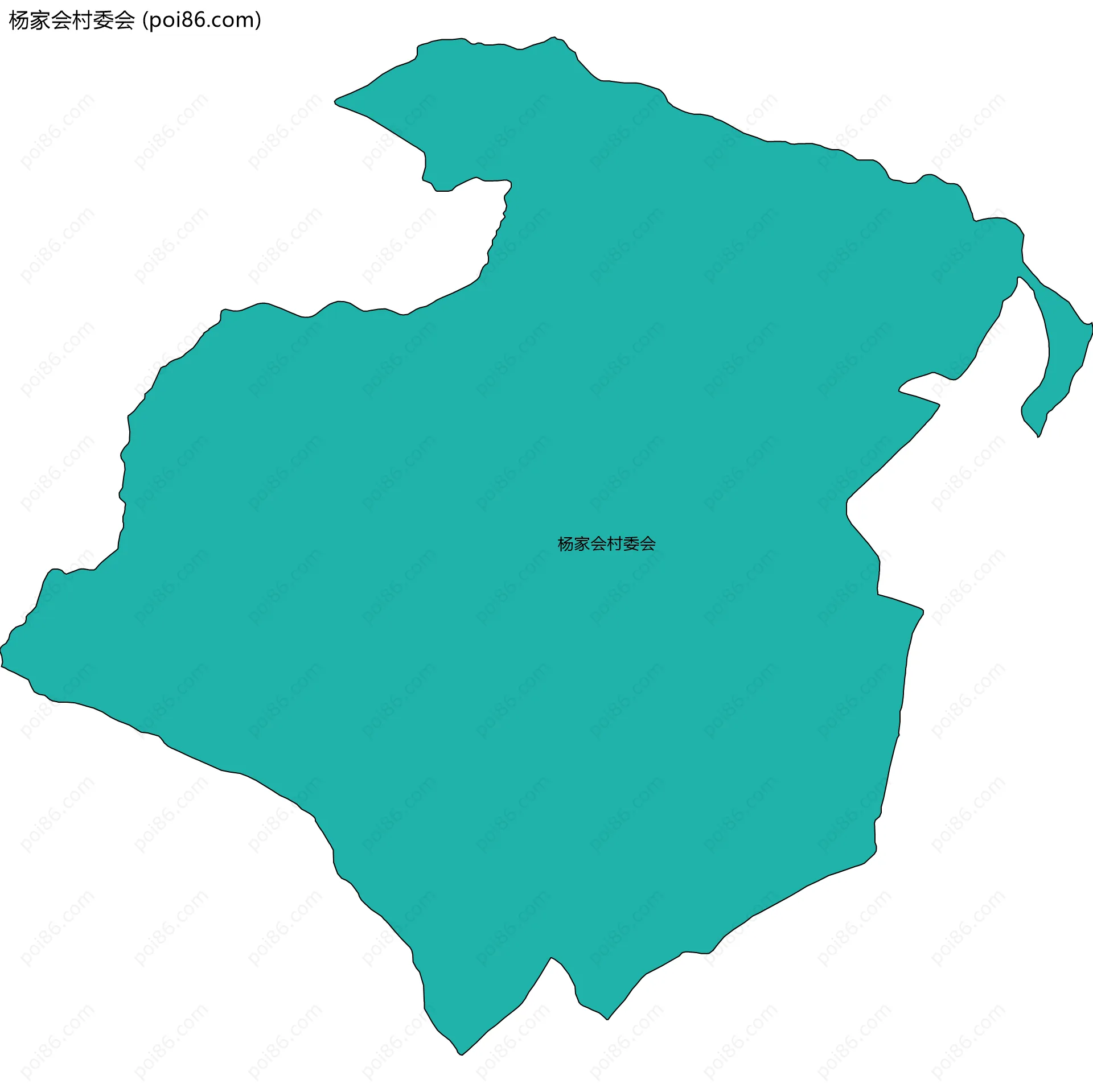 杨家会村委会边界地图