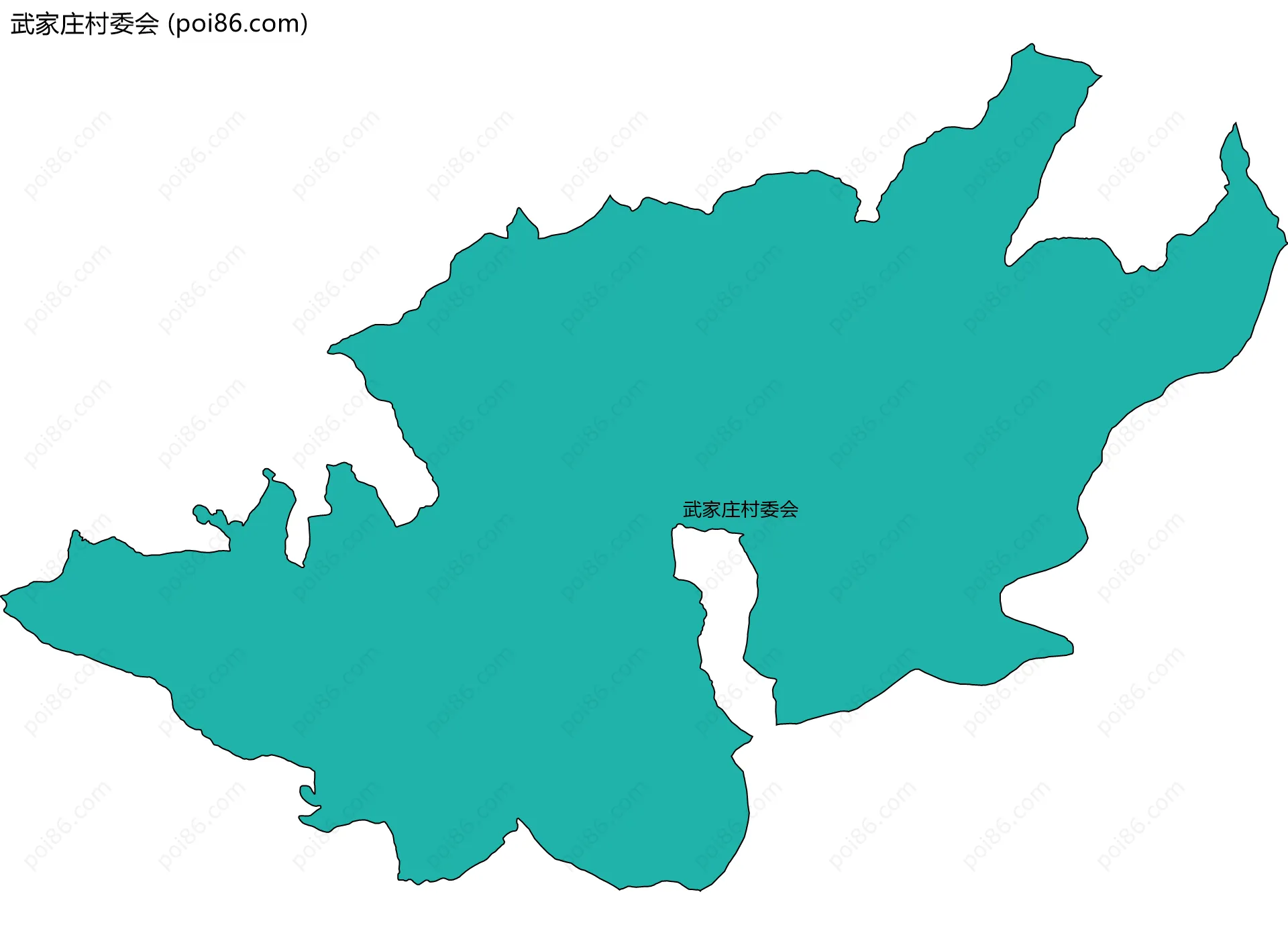 武家庄村委会边界地图
