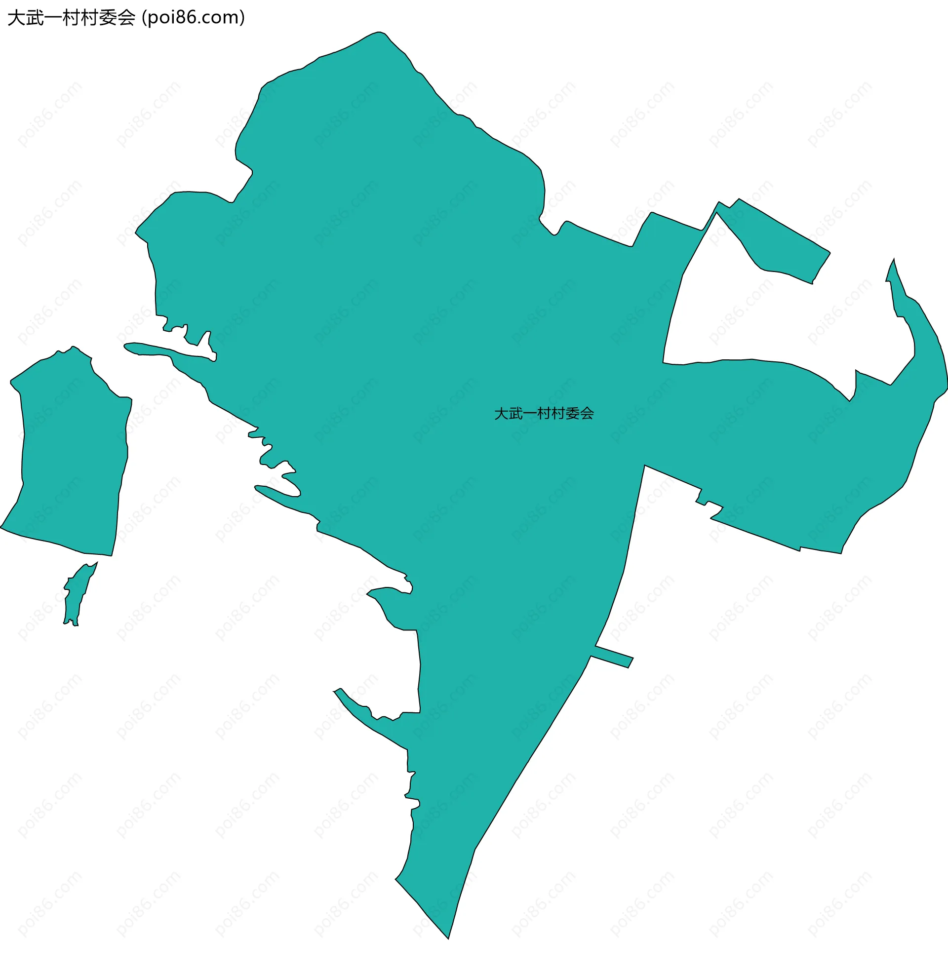 大武一村村委会边界地图