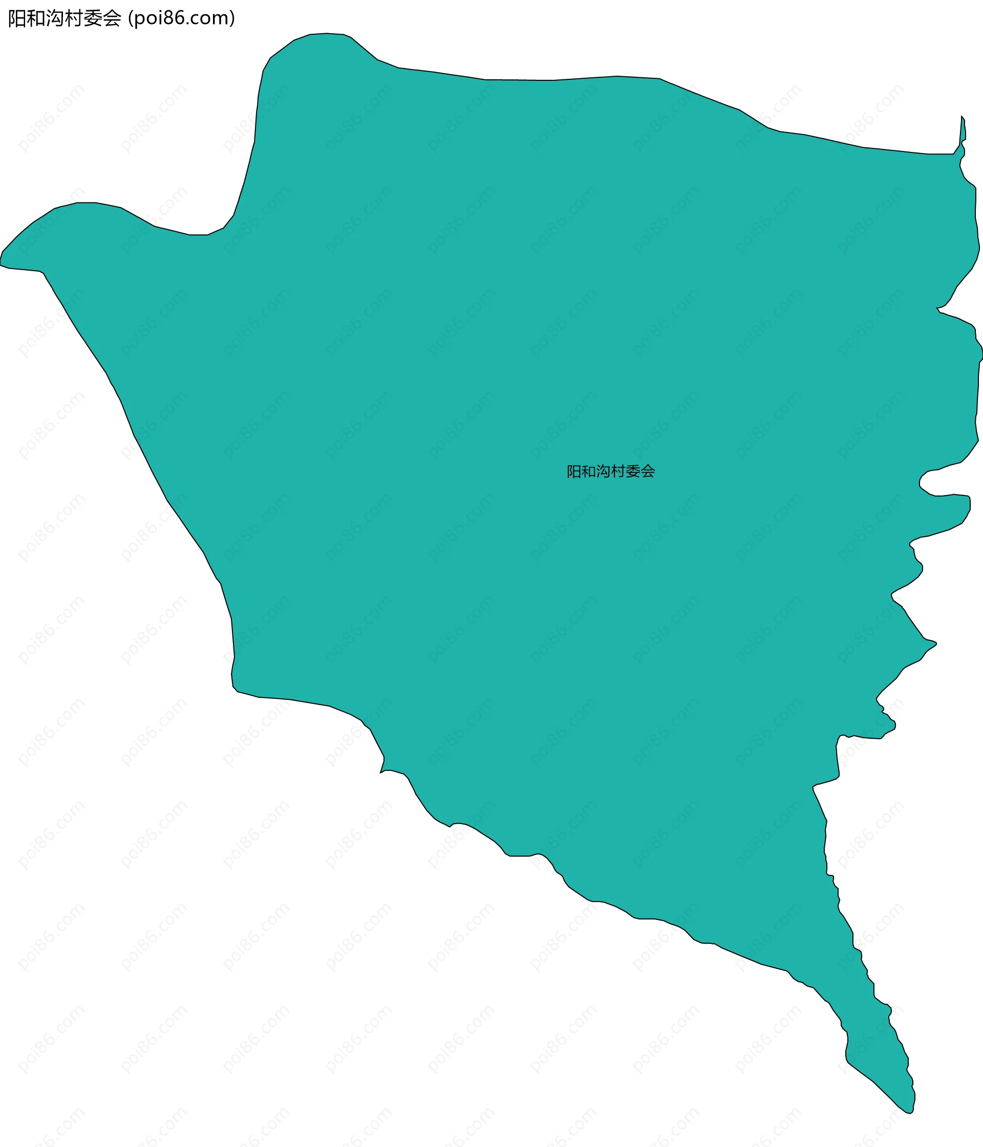 阳和沟村委会边界地图