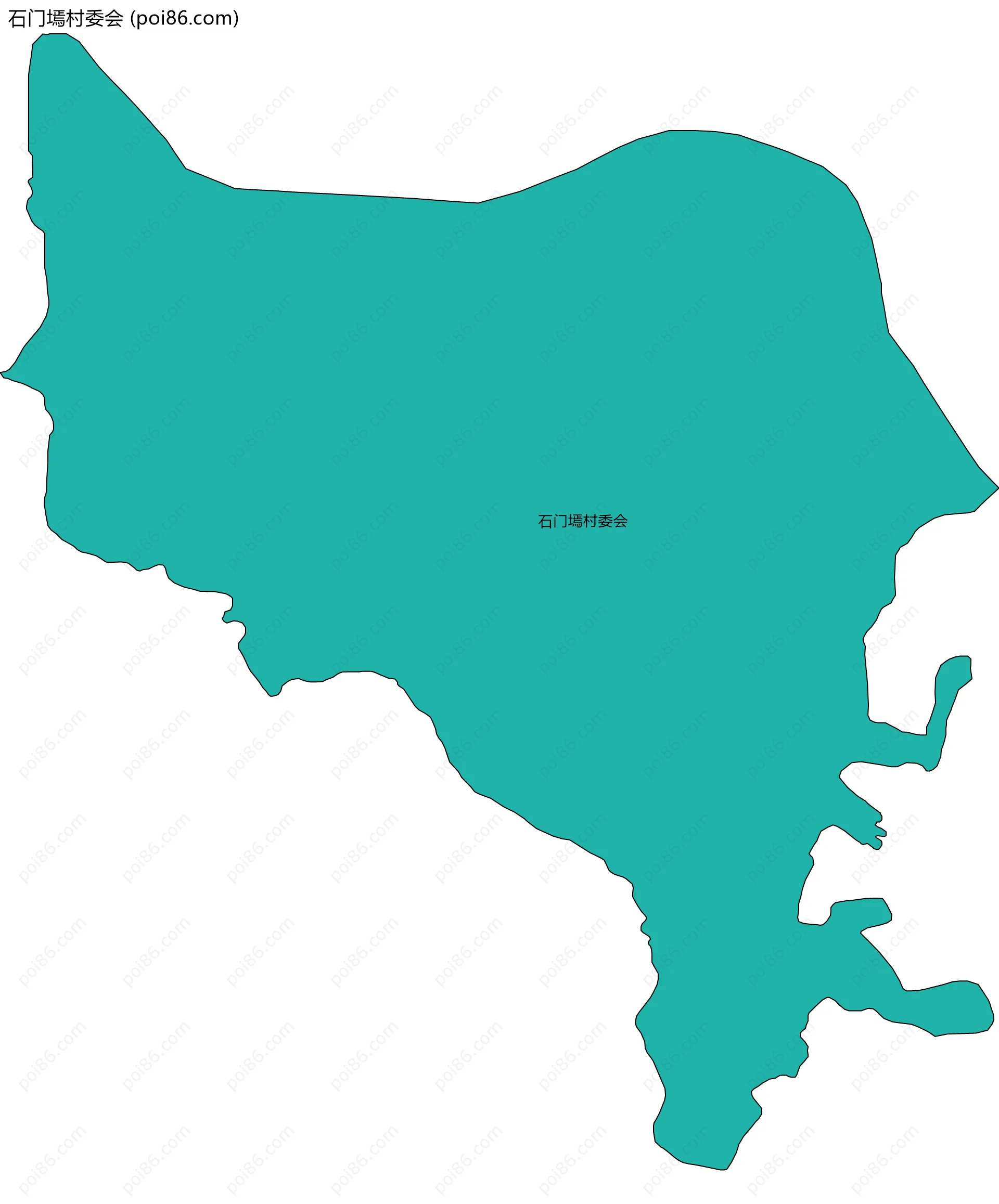 石门墕村委会边界地图