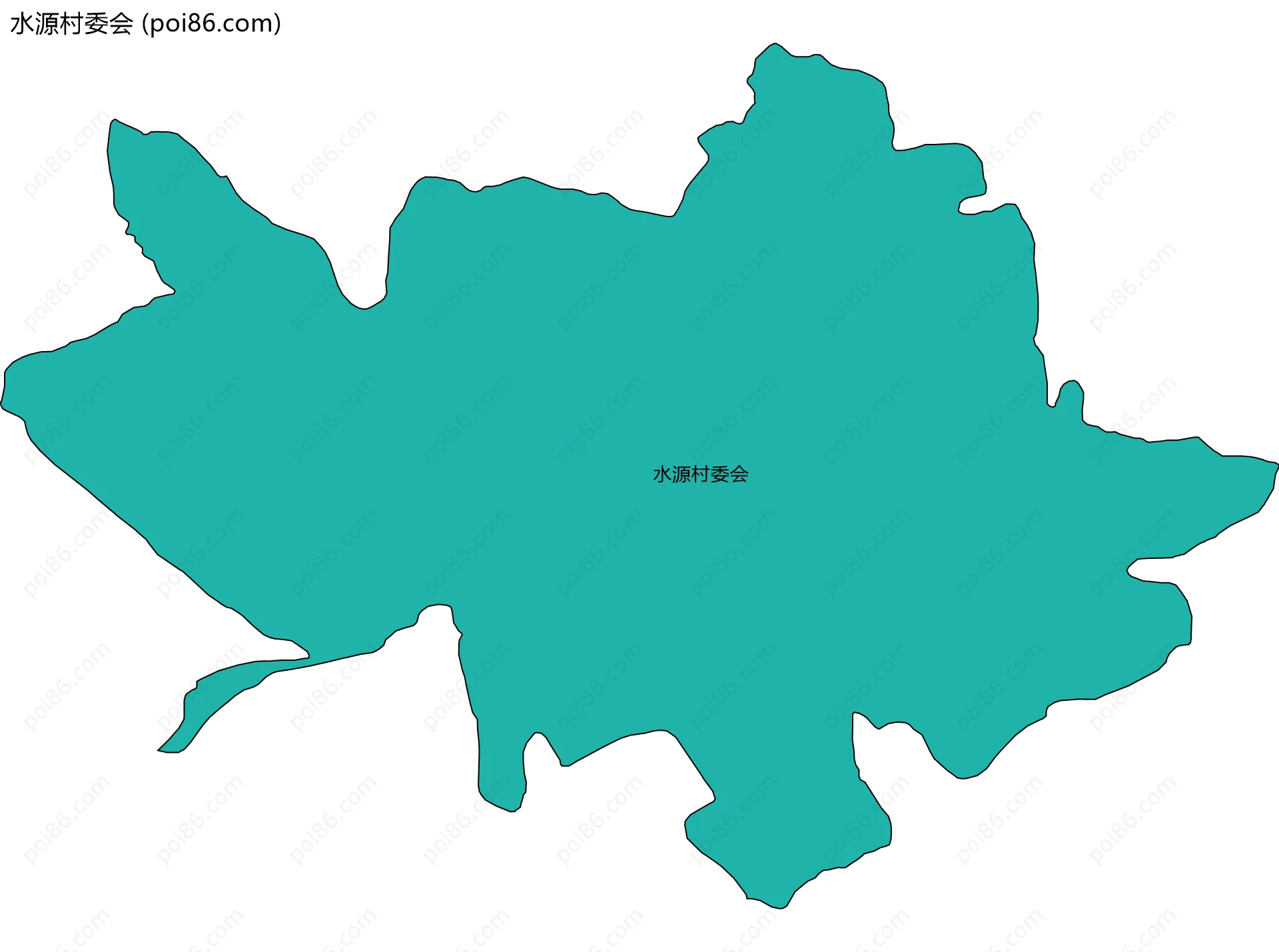 水源村委会边界地图