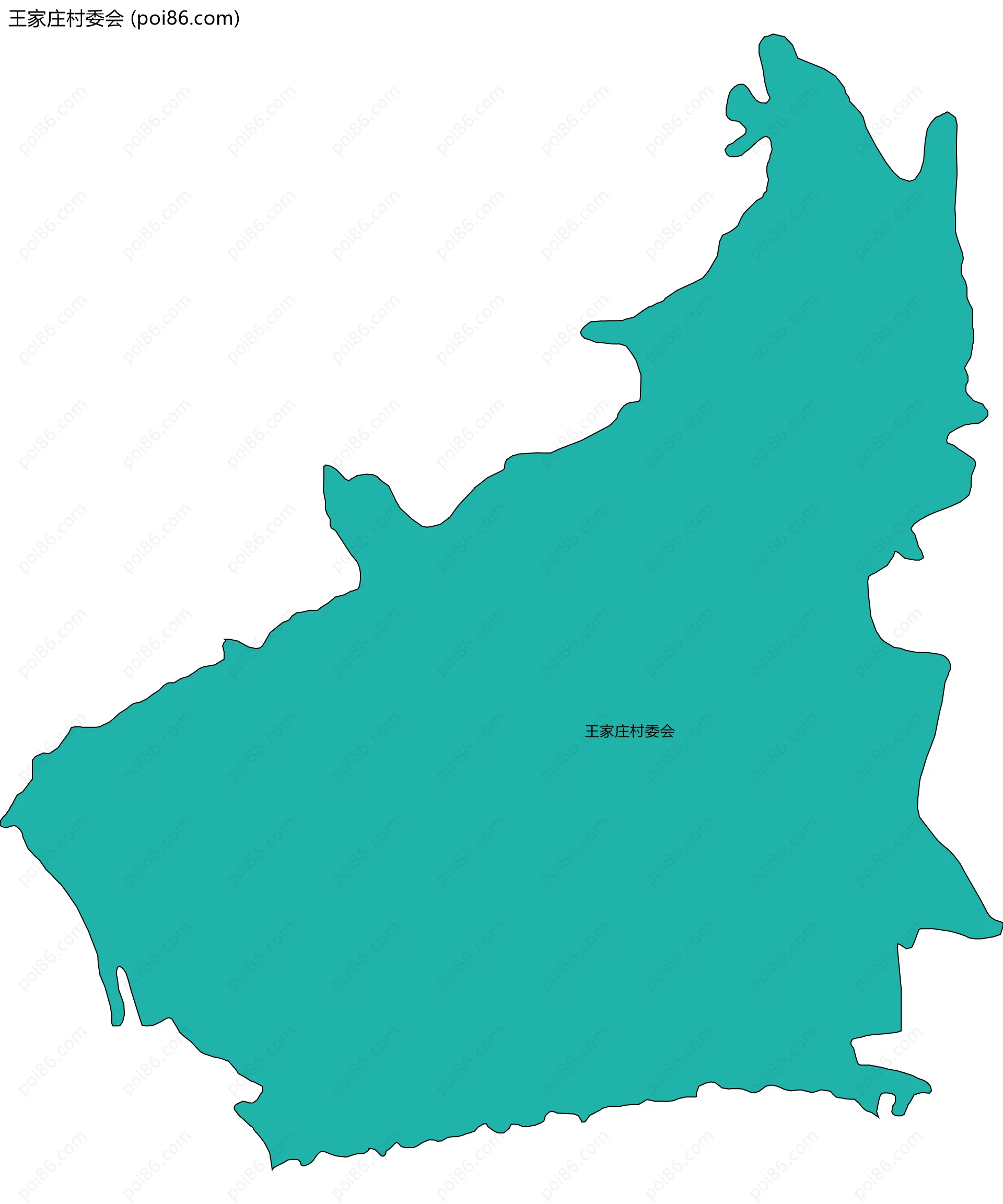 王家庄村委会边界地图