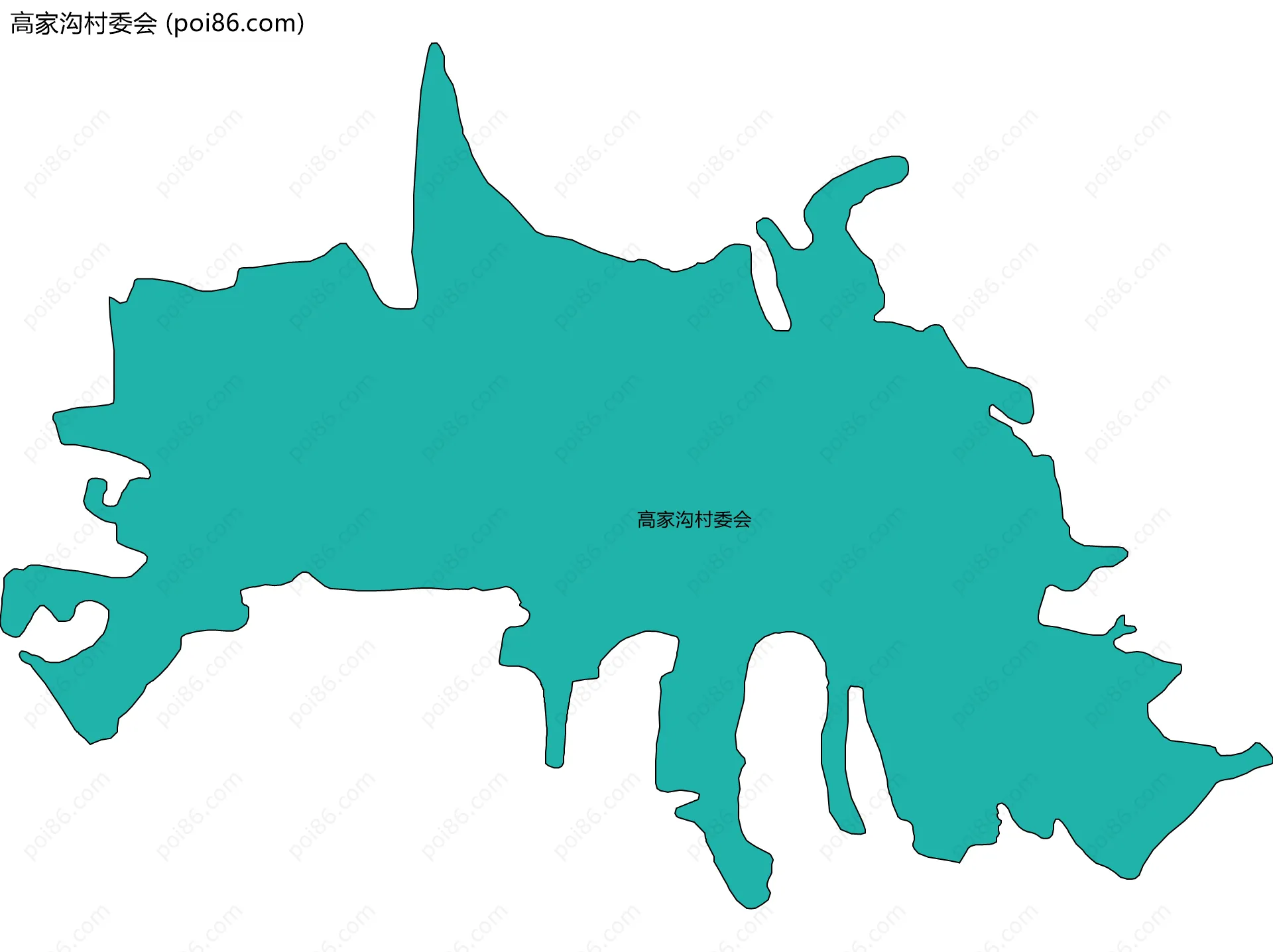 高家沟村委会边界地图