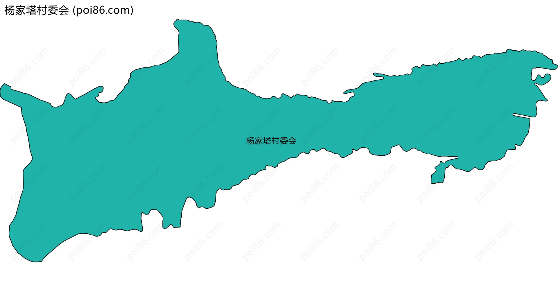 杨家塔村委会边界地图