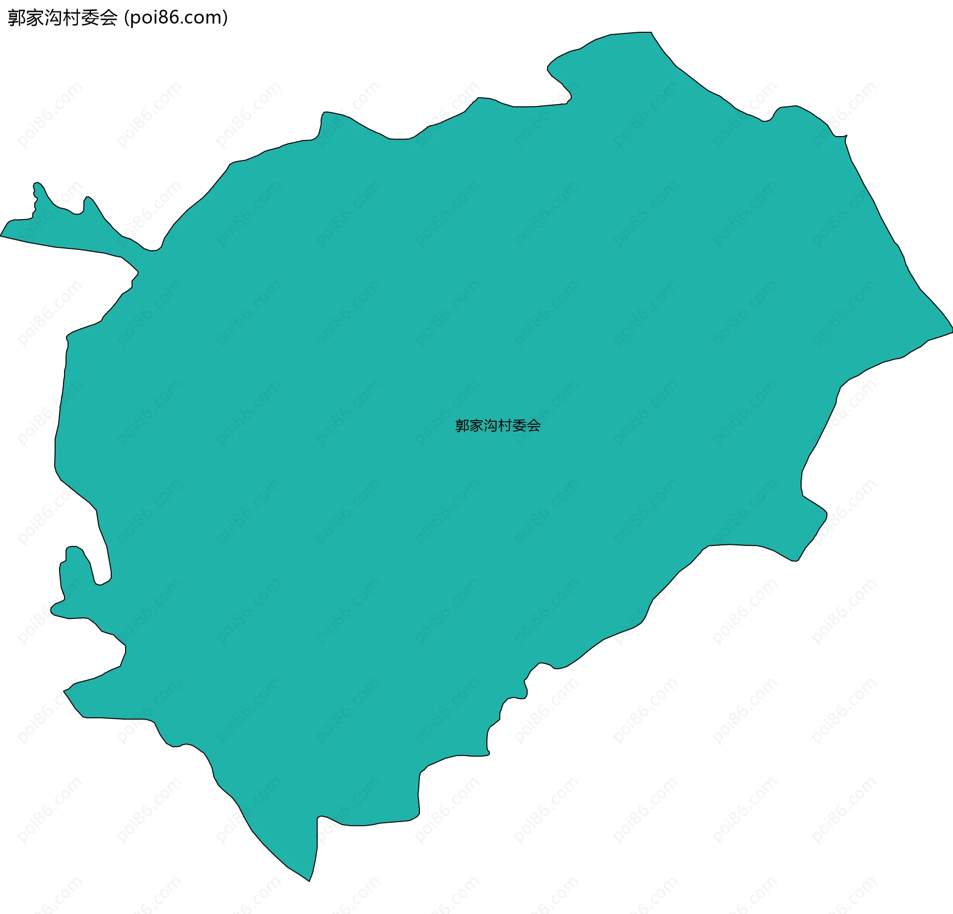 郭家沟村委会边界地图