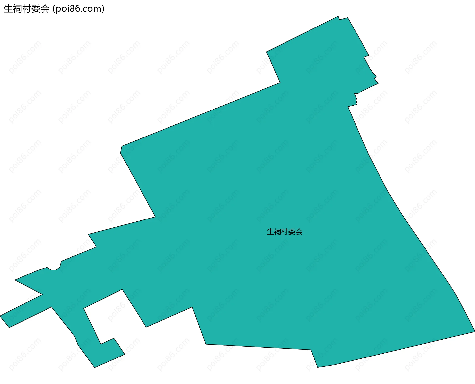 生祠村委会边界地图