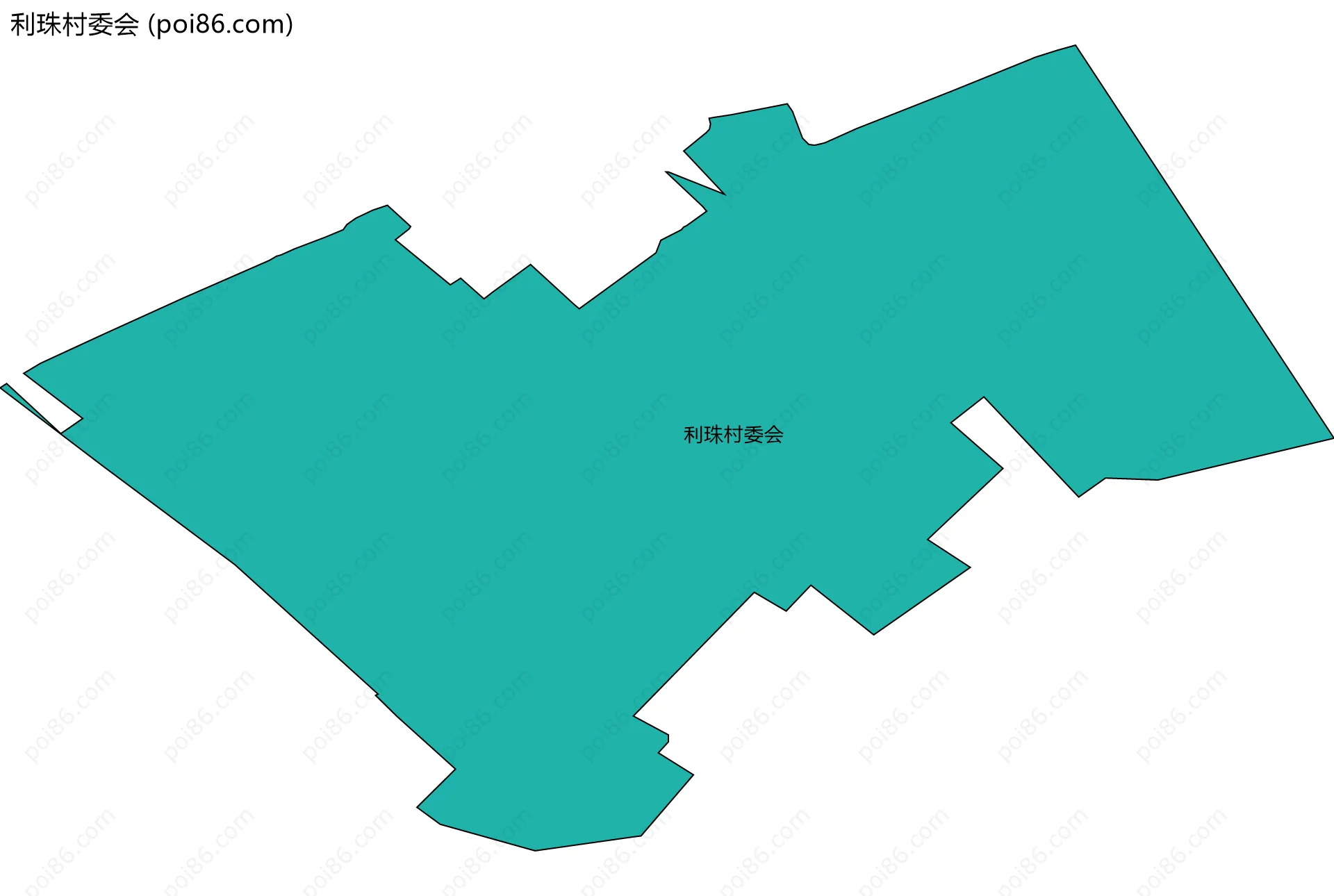 利珠村委会边界地图