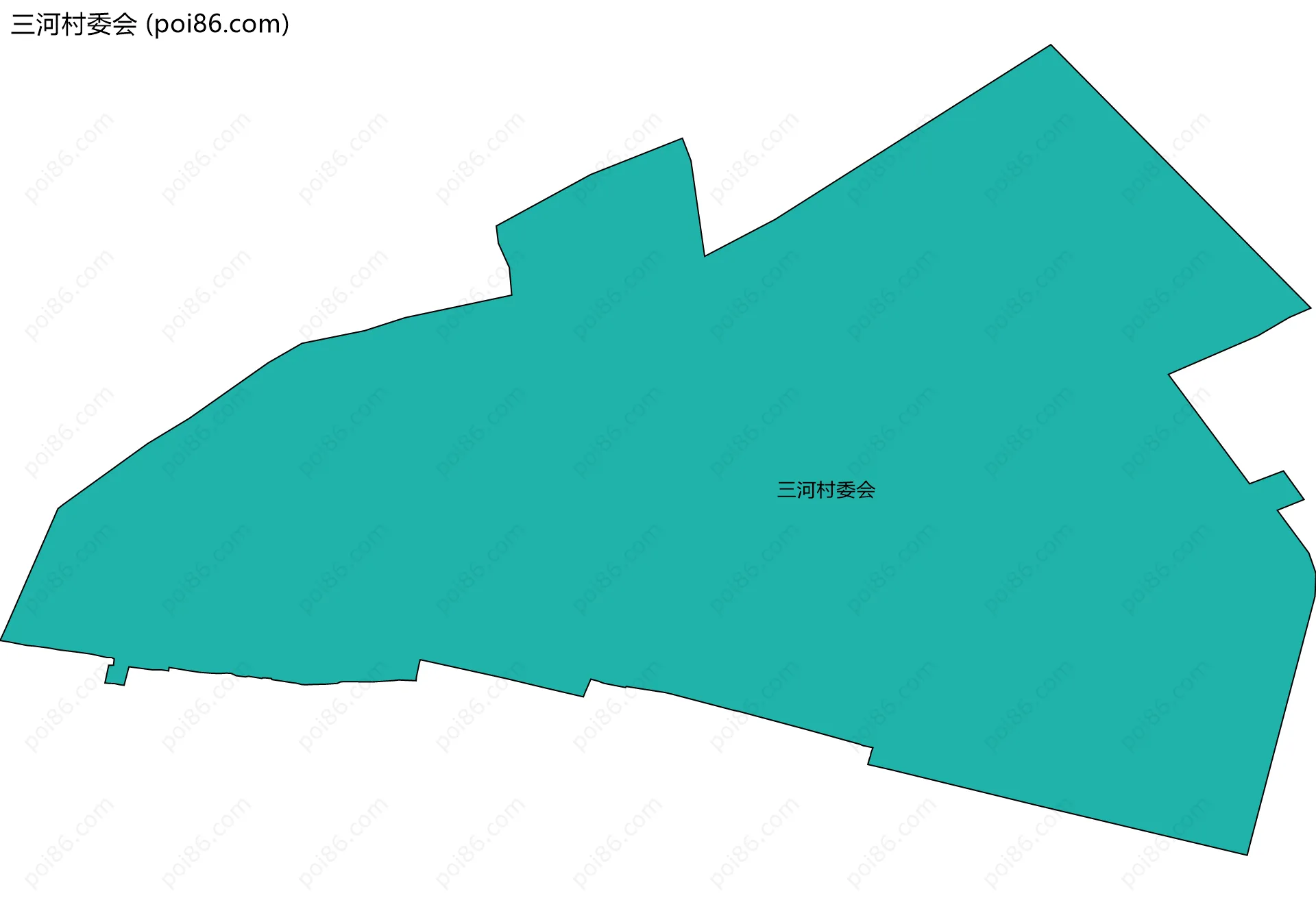 三河村委会边界地图