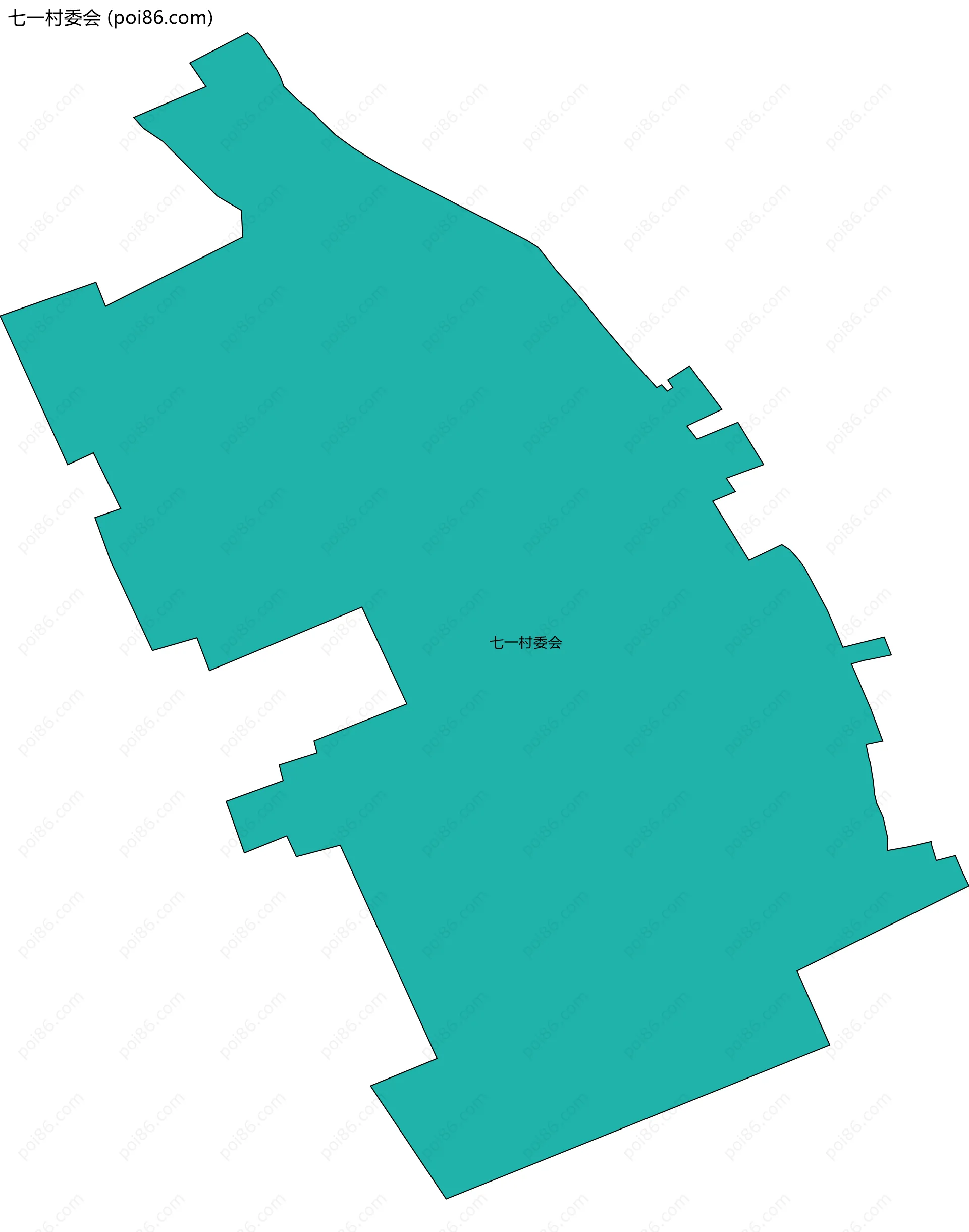 七一村委会边界地图