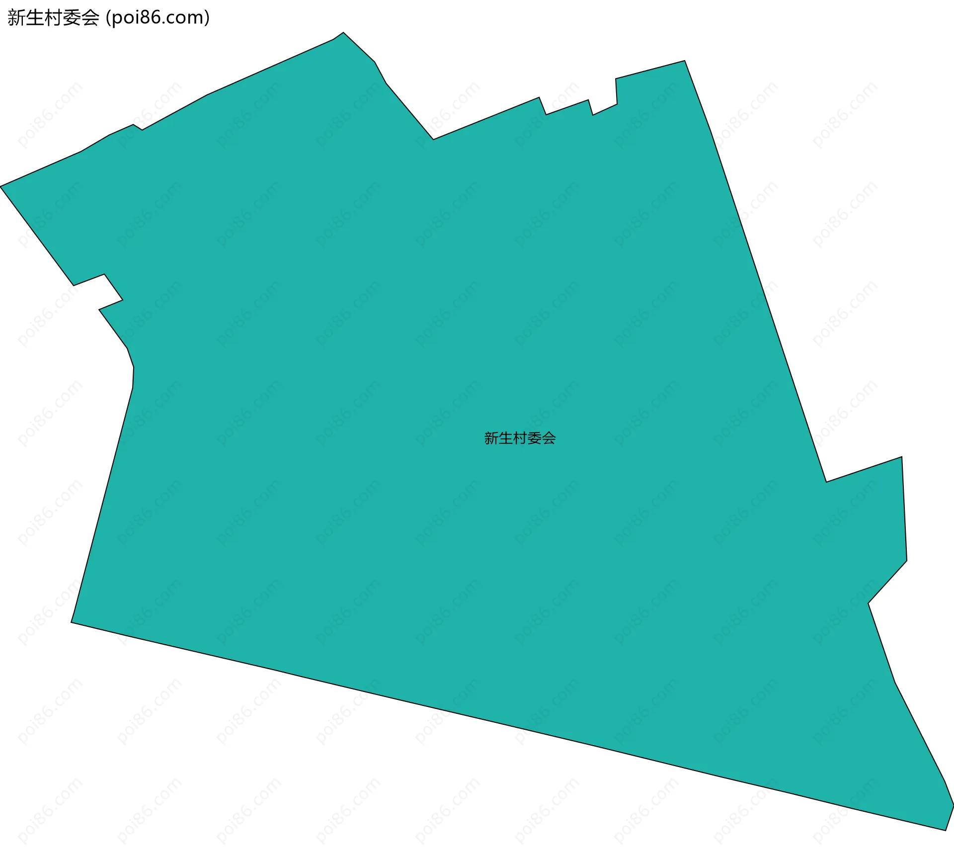 新生村委会边界地图