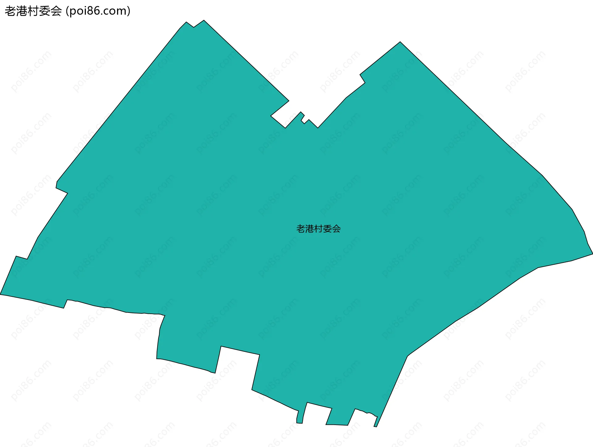 老港村委会边界地图