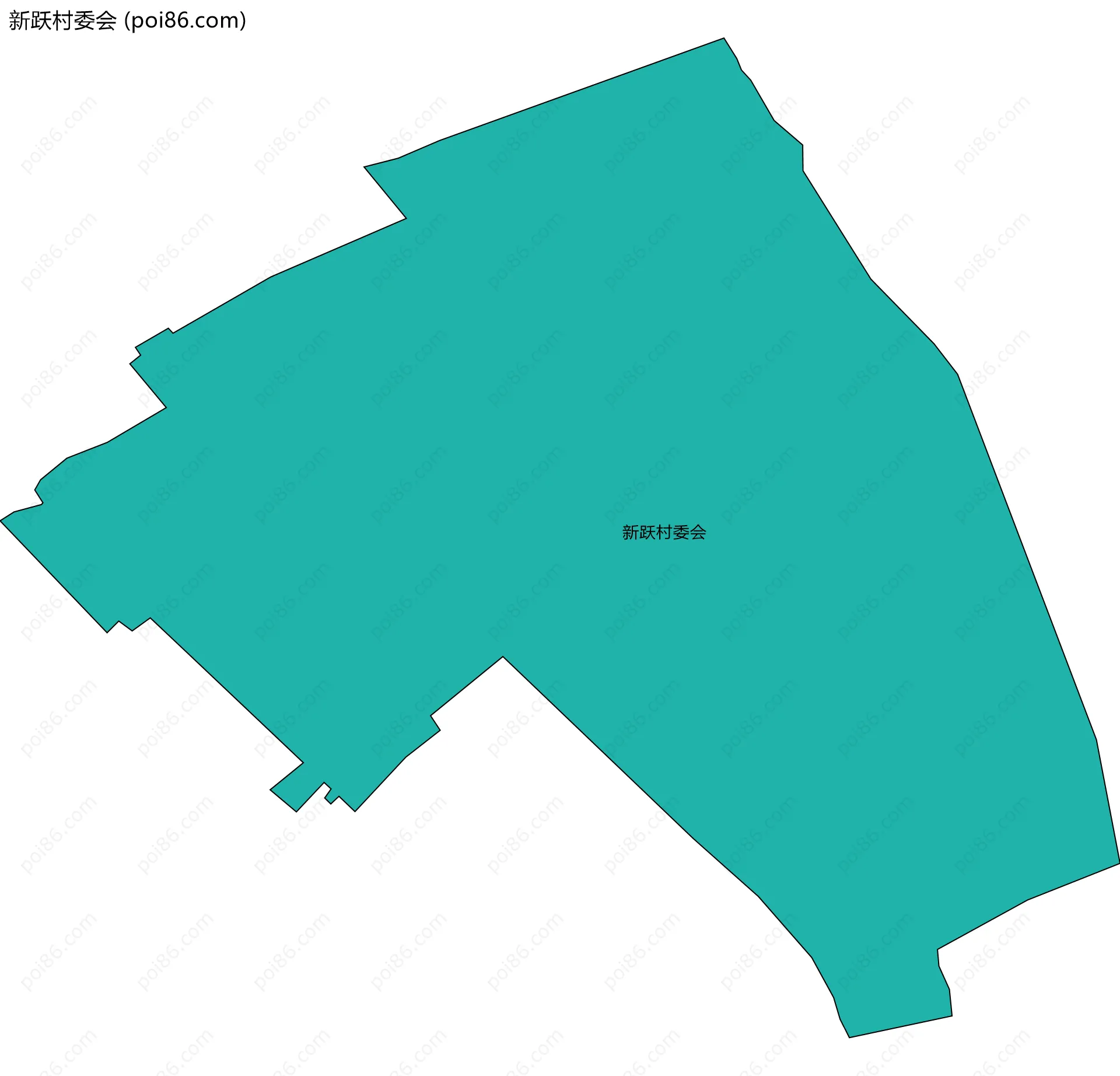 新跃村委会边界地图