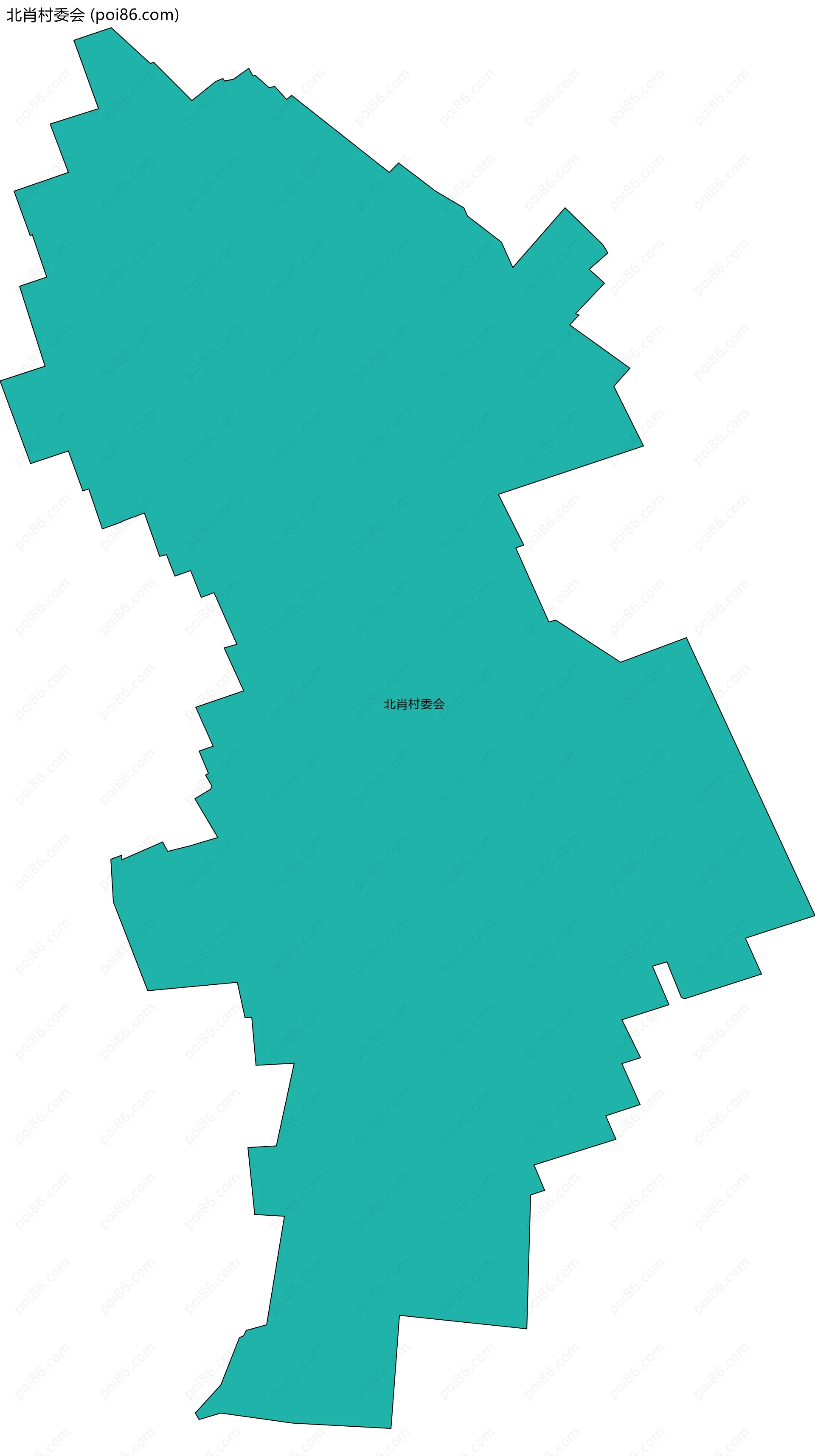 北肖村委会边界地图