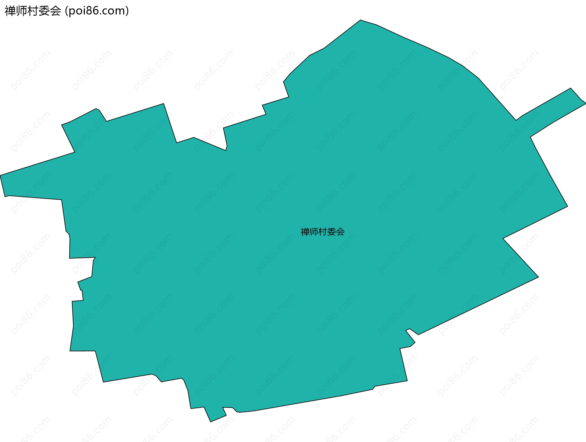 禅师村委会边界地图