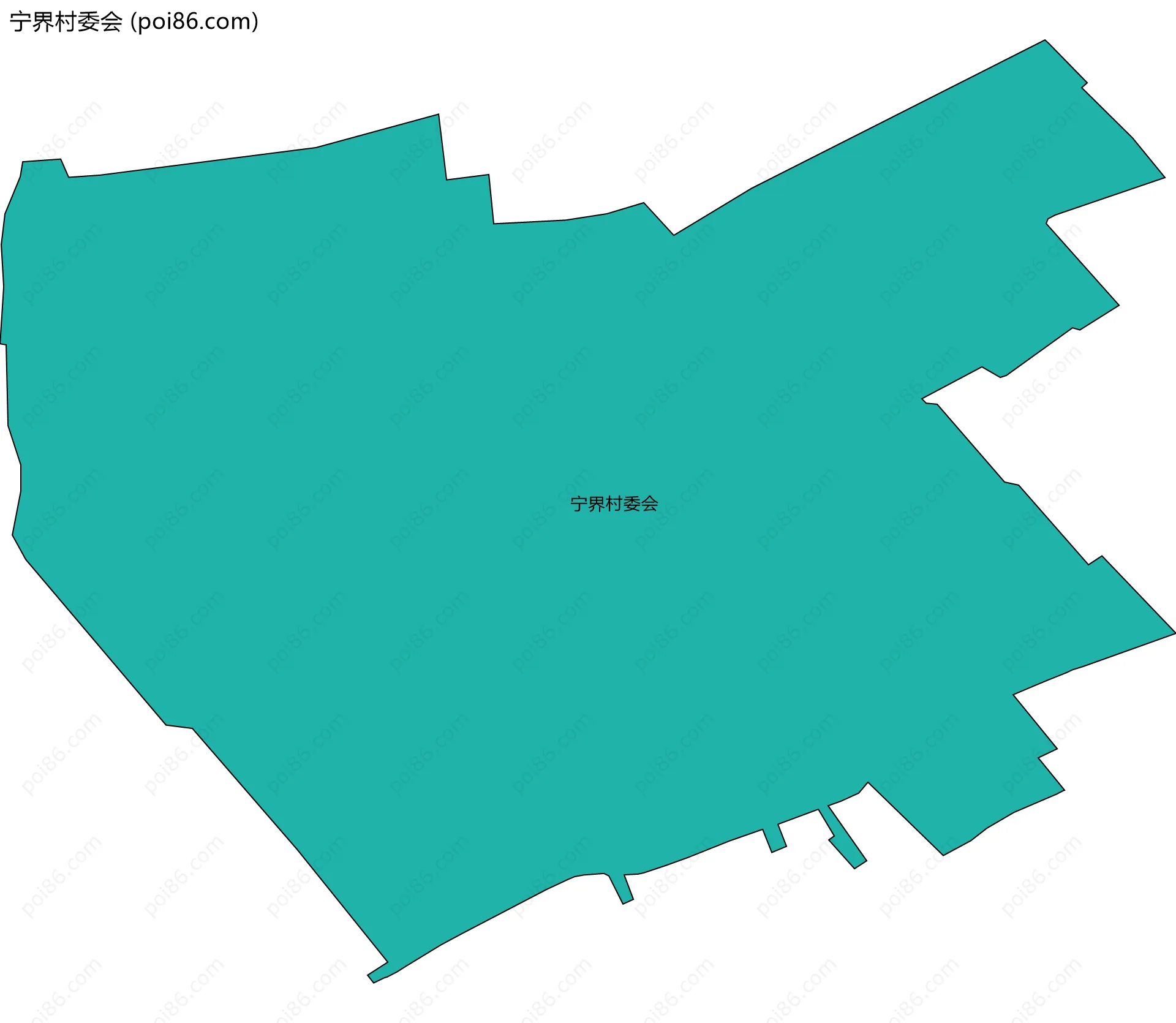宁界村委会边界地图