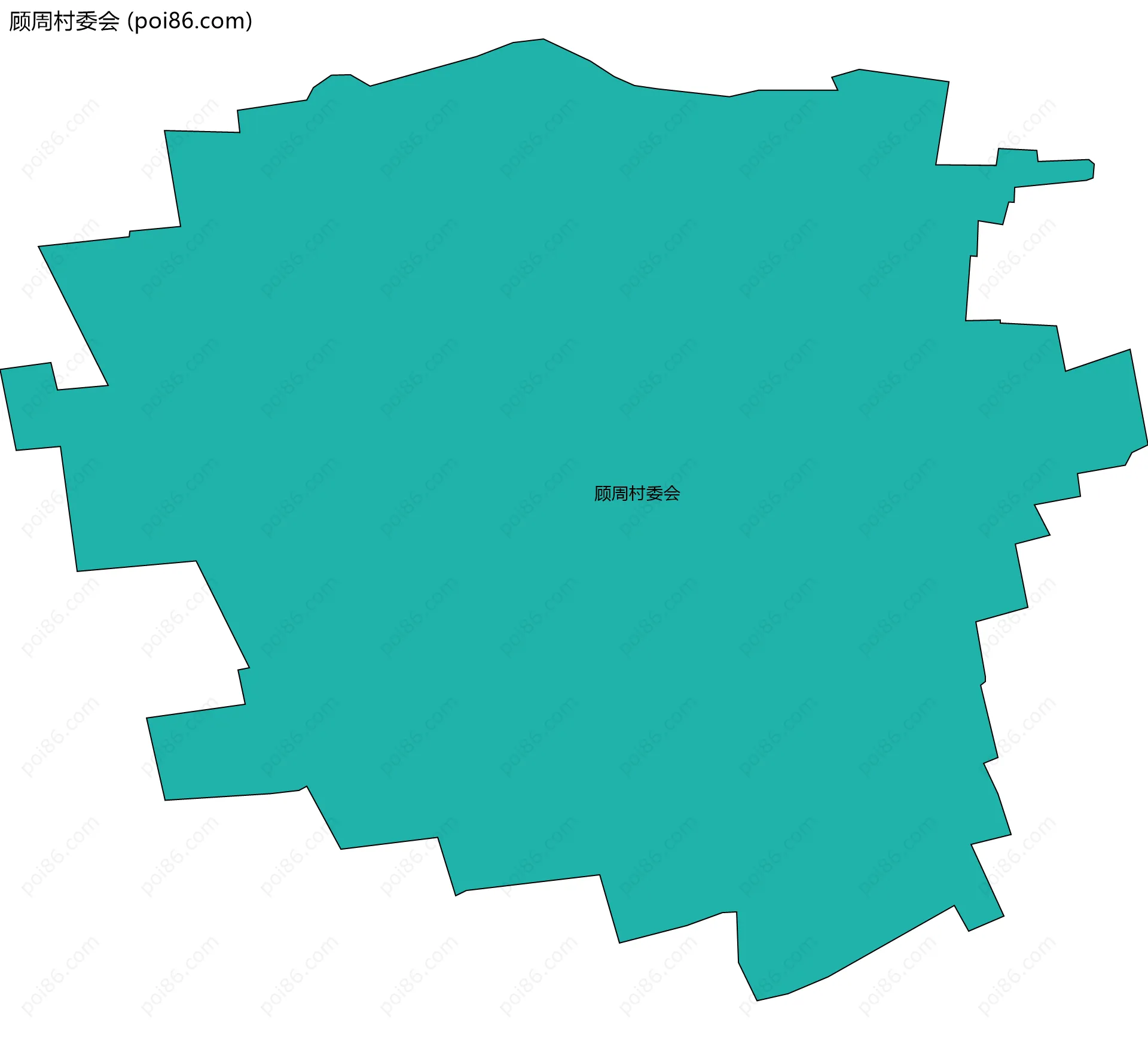 顾周村委会边界地图