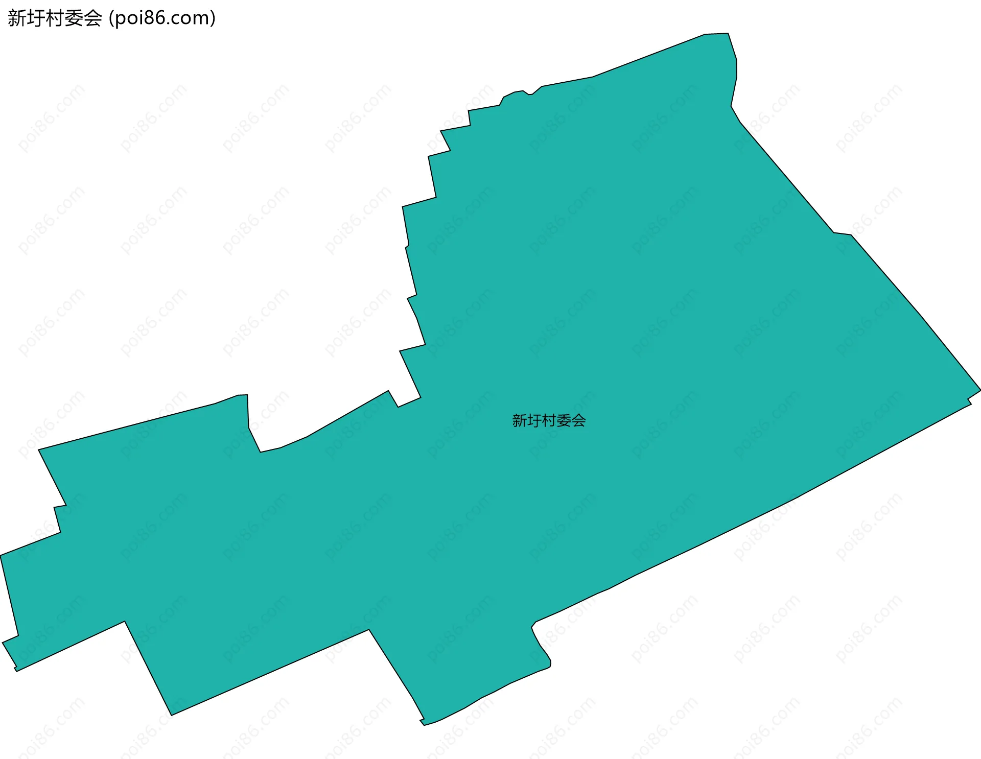 新圩村委会边界地图