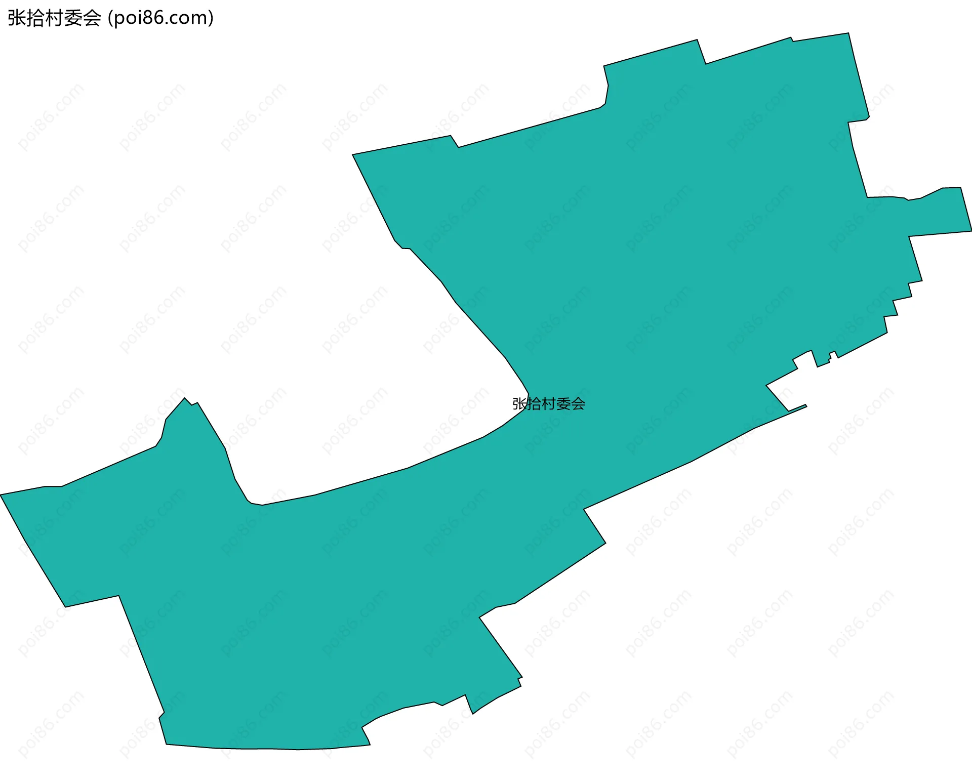 张拾村委会边界地图