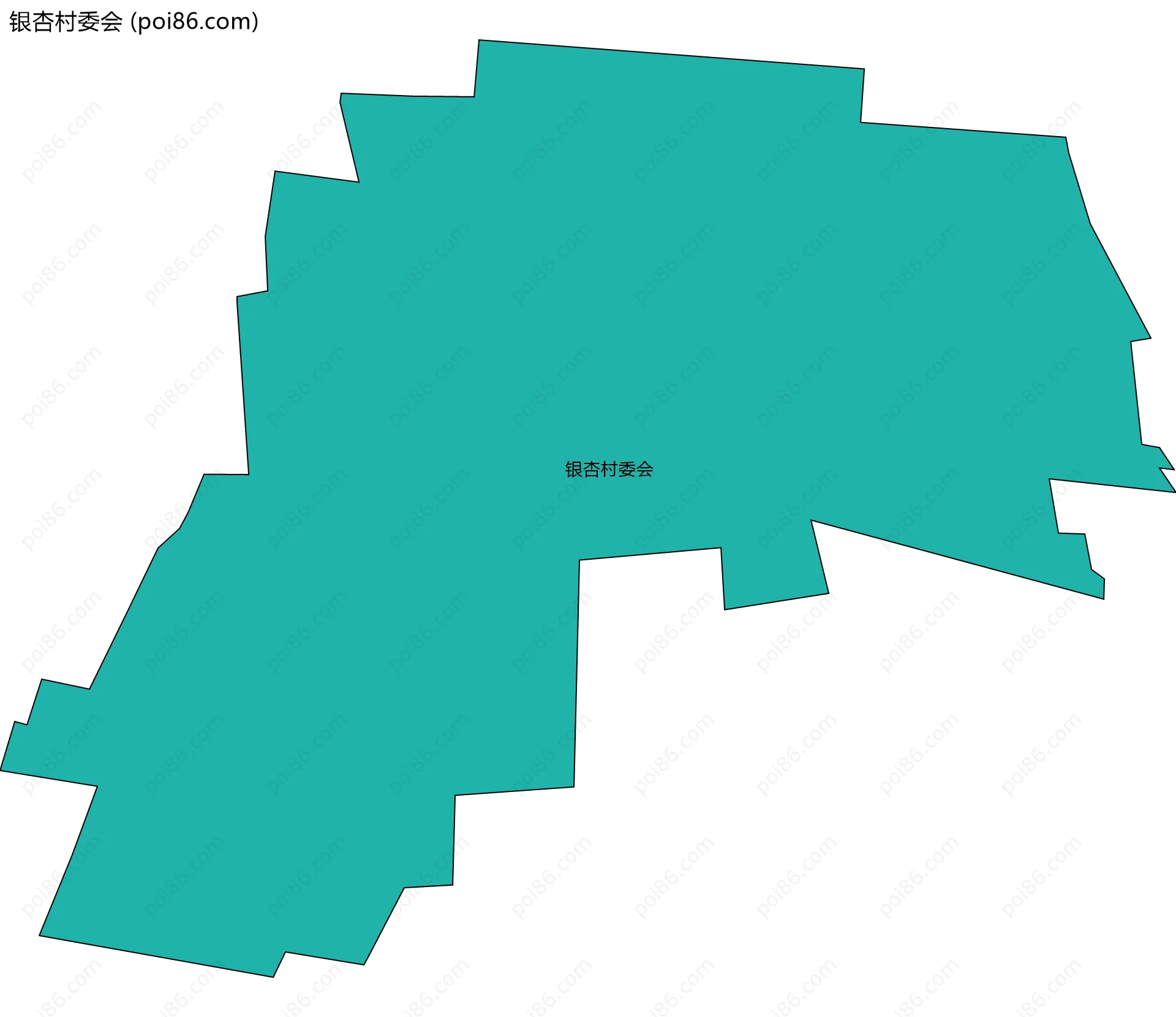 银杏村委会边界地图