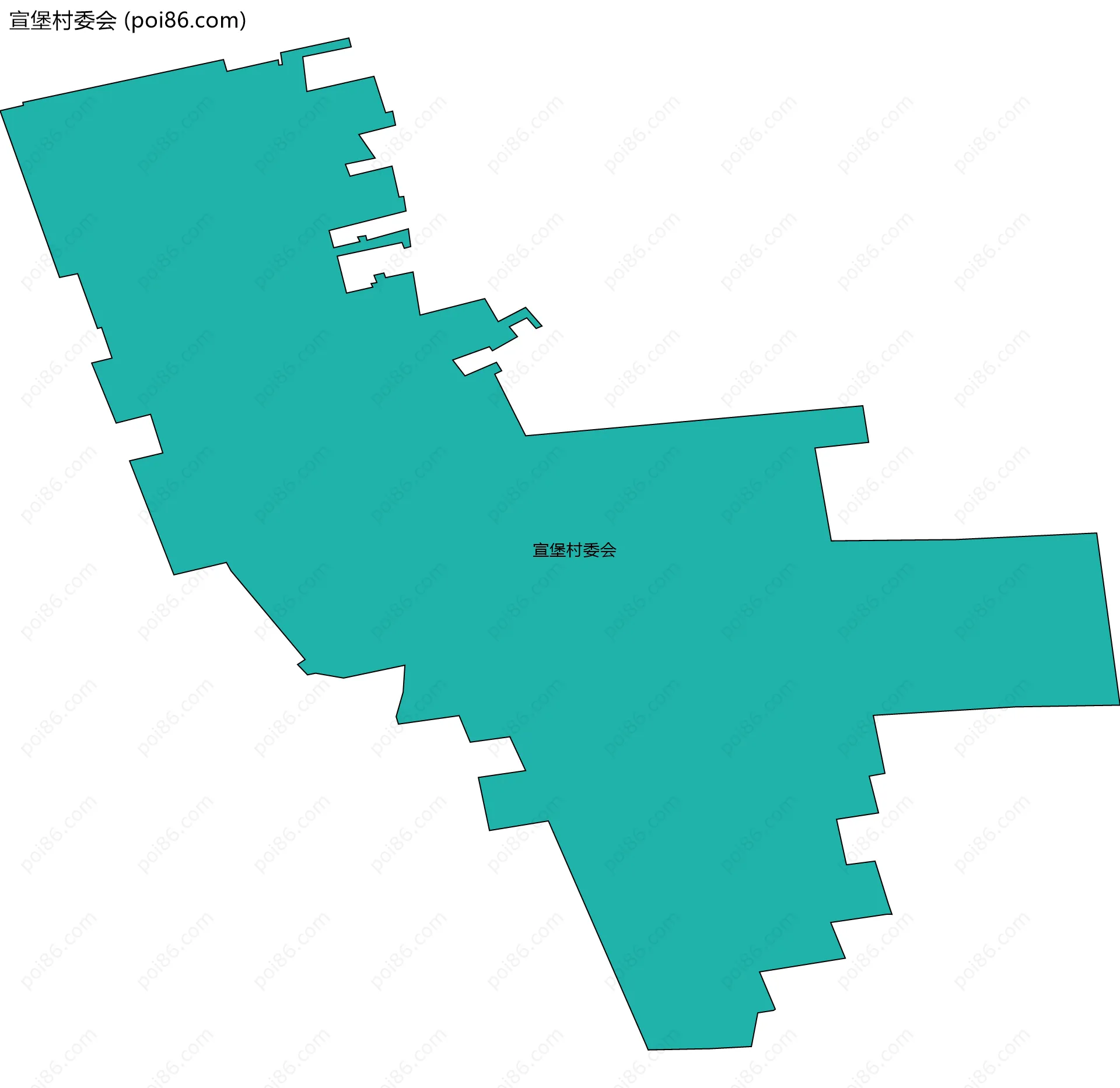 宣堡村委会边界地图