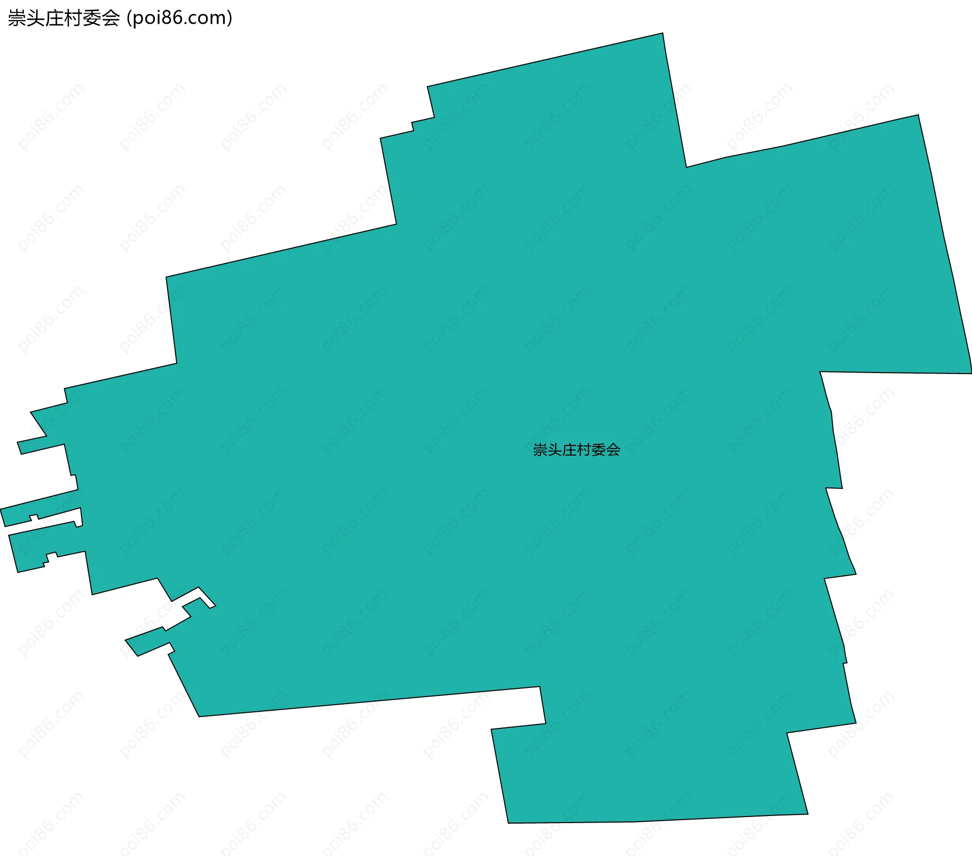 崇头庄村委会边界地图