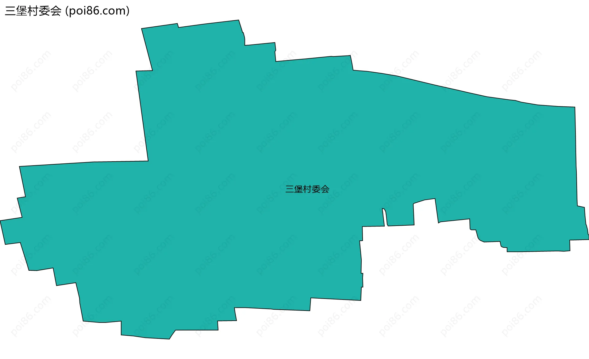 三堡村委会边界地图