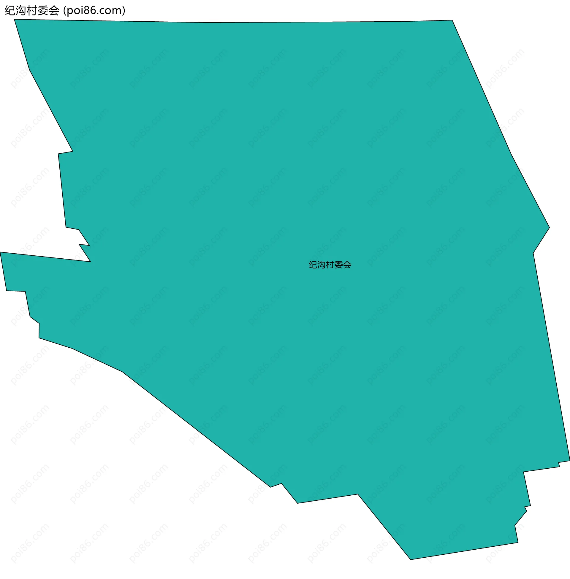 纪沟村委会边界地图