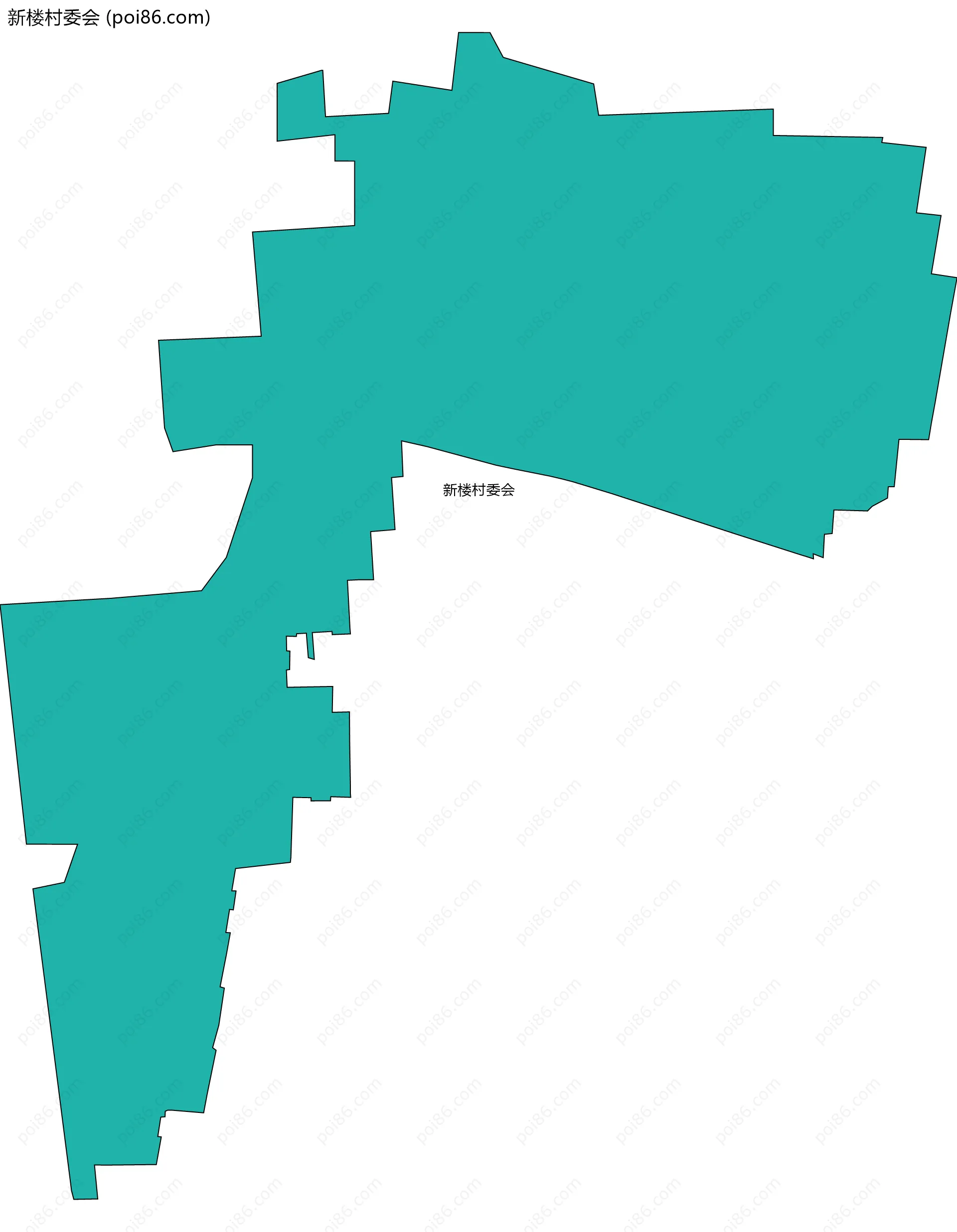 新楼村委会边界地图