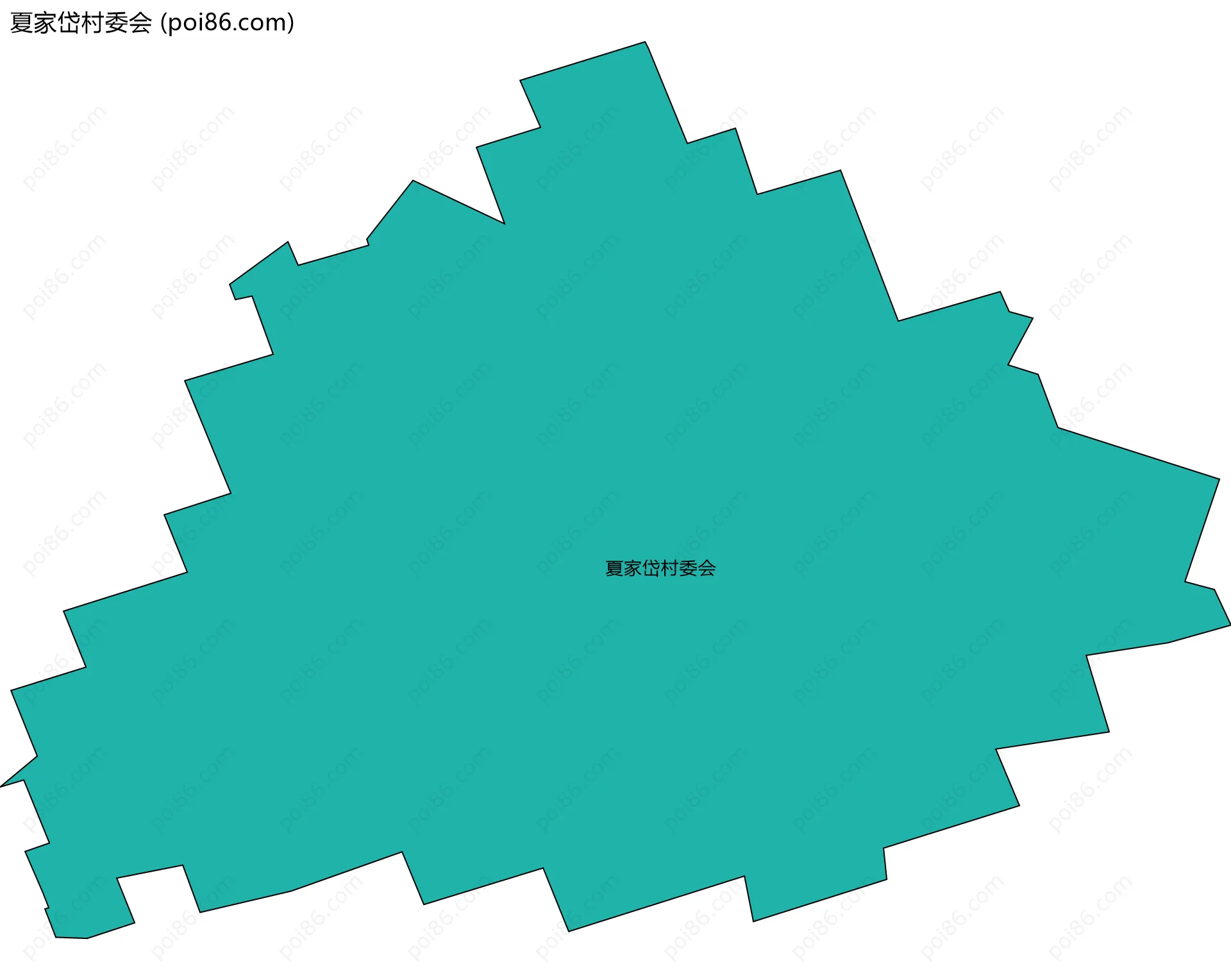 夏家岱村委会边界地图