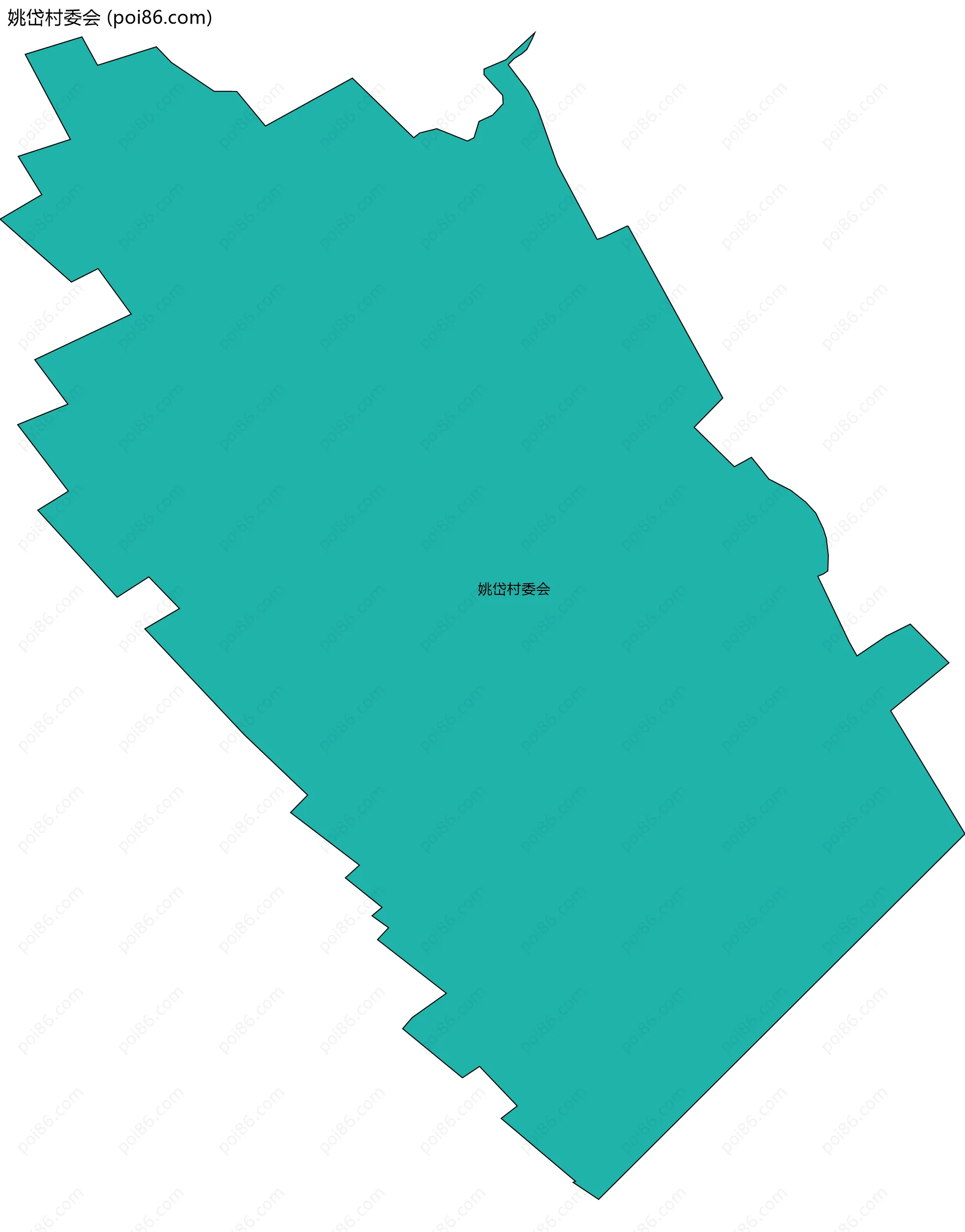 姚岱村委会边界地图