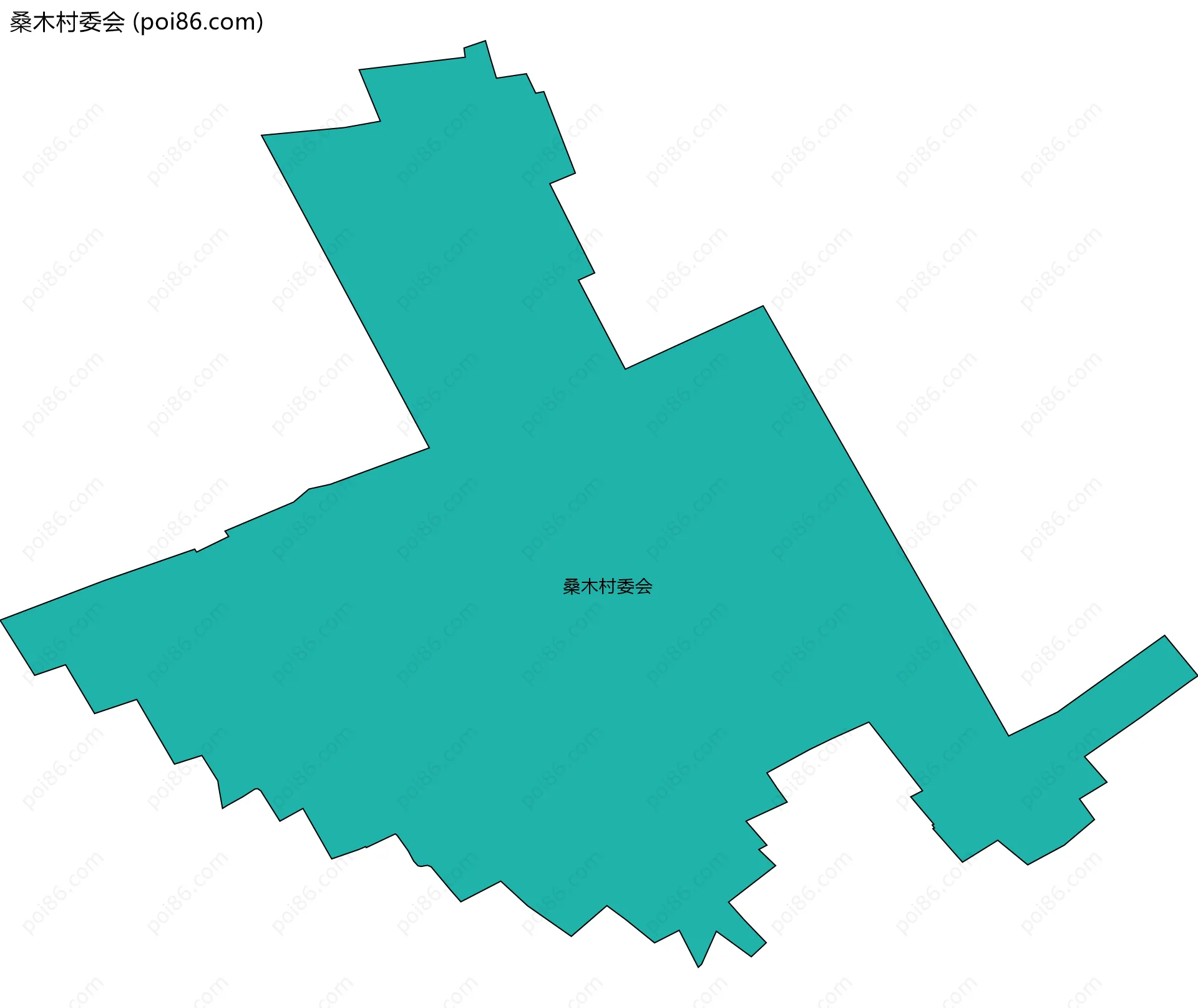 桑木村委会边界地图